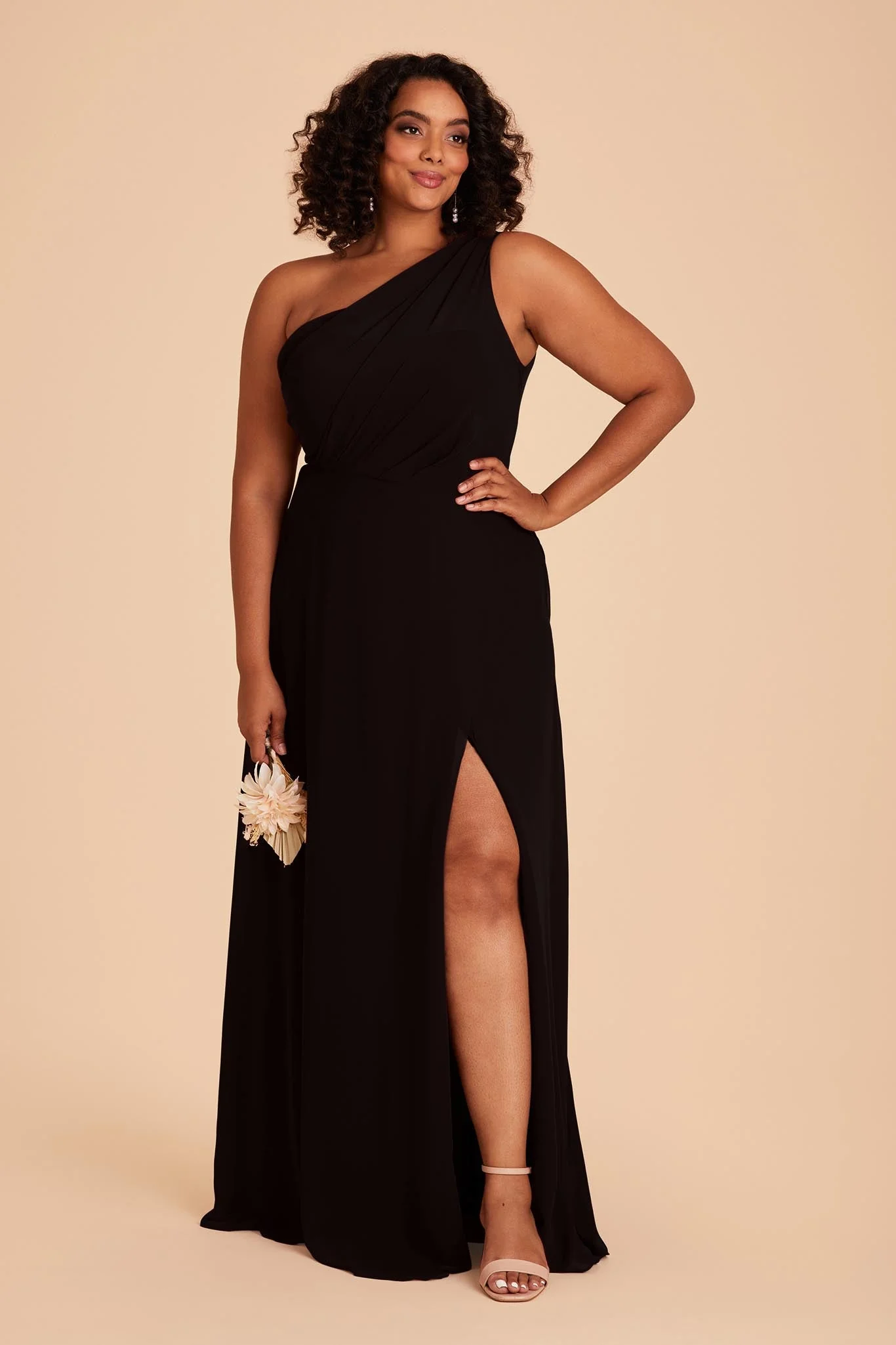 Chiffon Black Dress - XNAUWBI