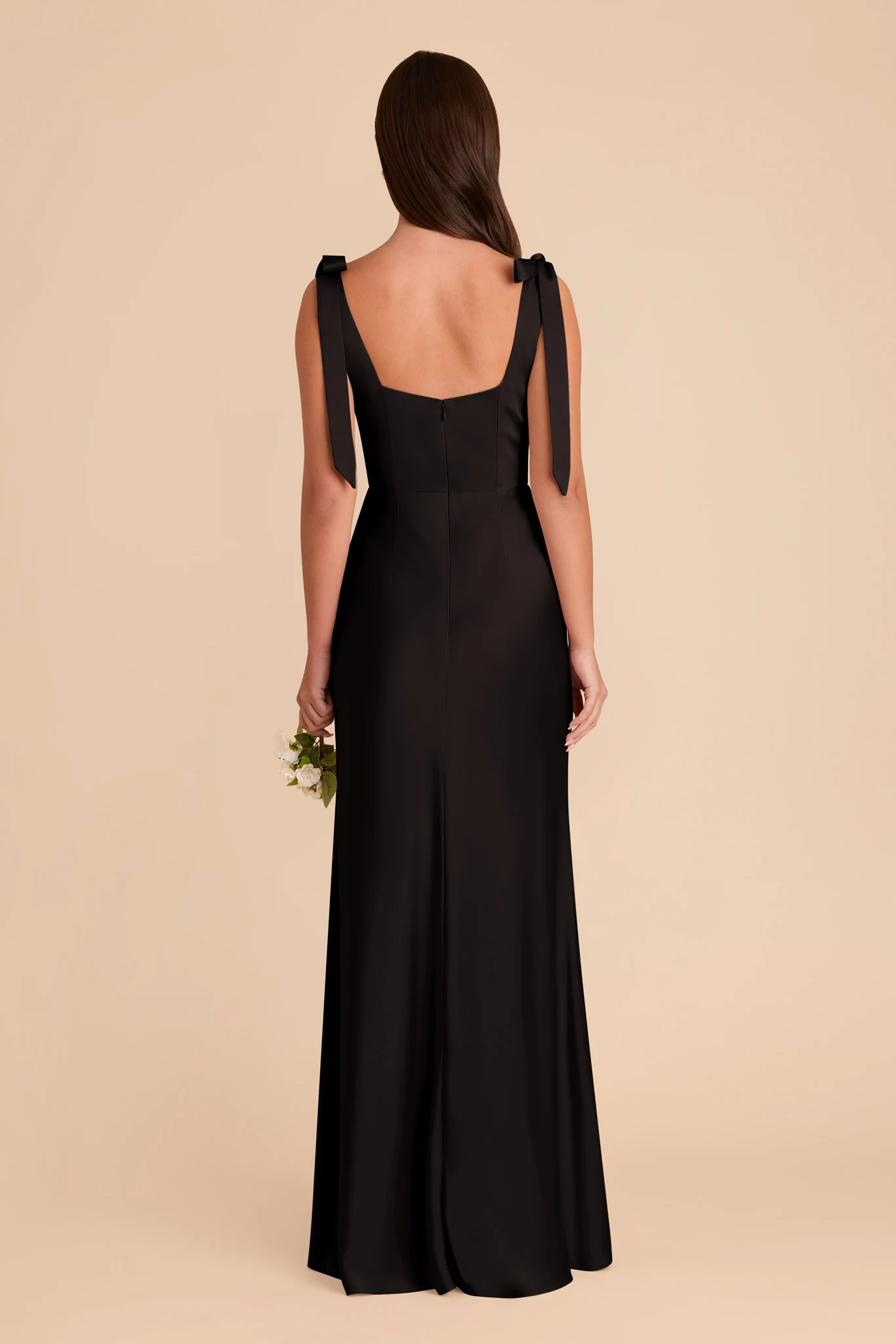Matte Satin Black Dress - XNAUWBI