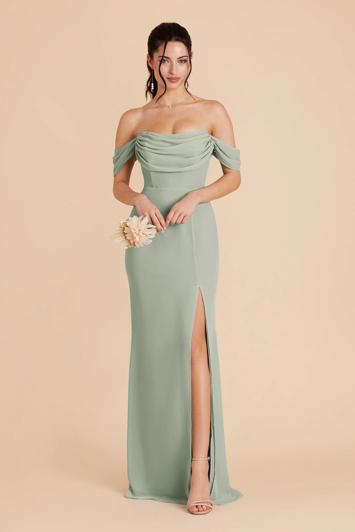 Chiffon Sage Dress - XNAUWBI