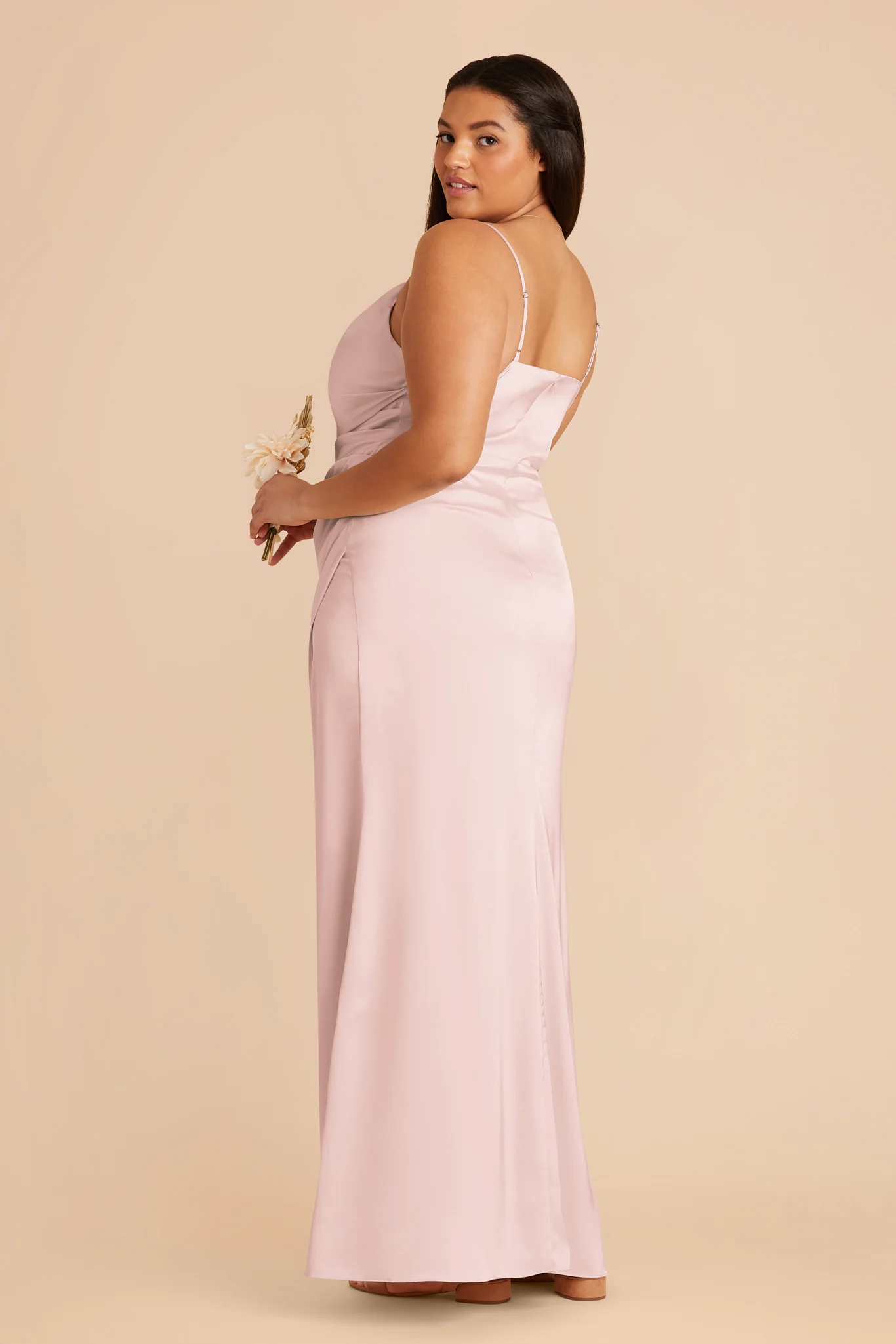 Matte Satin Pale Blush Dress - XNAUWBI