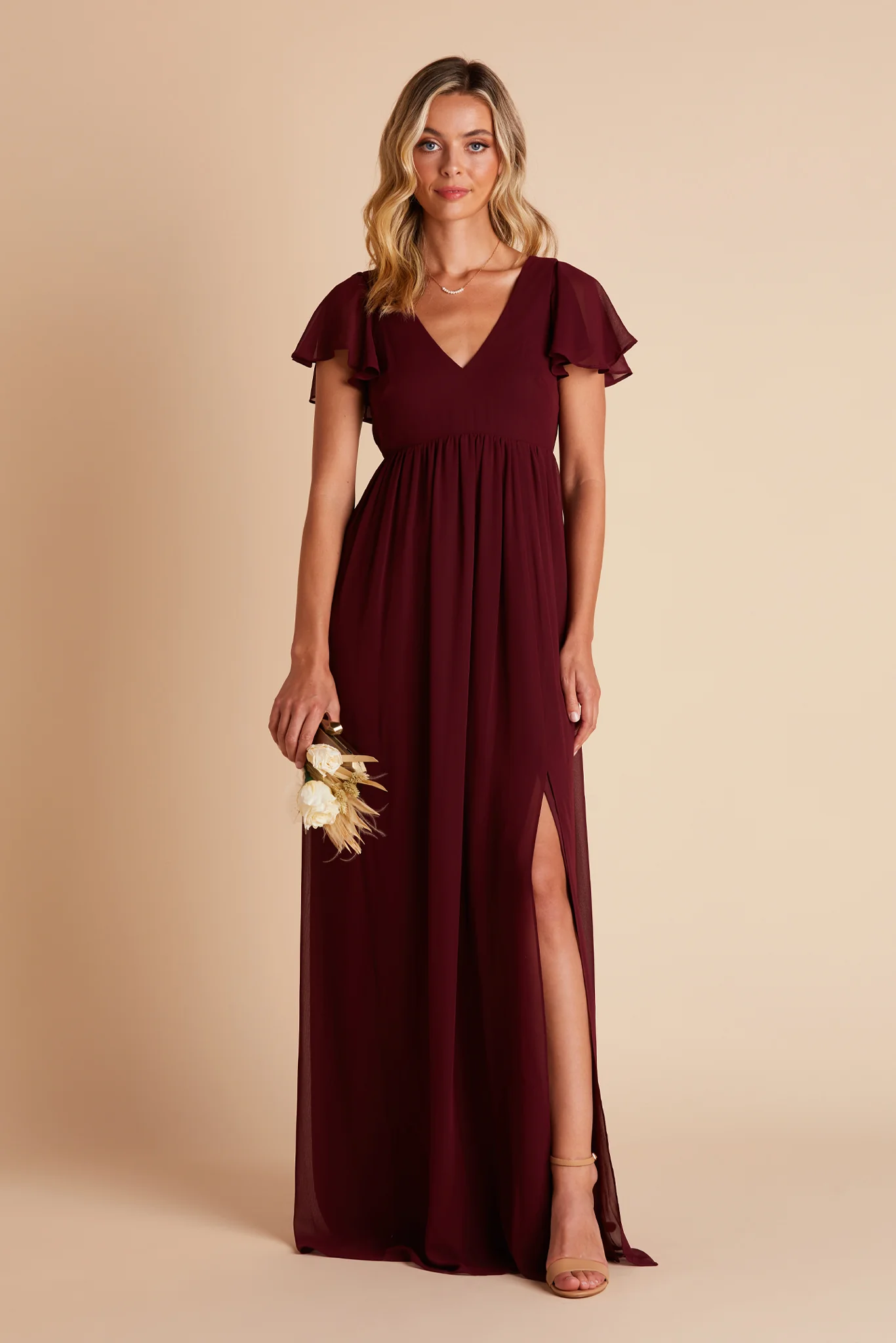 Chiffon Cabernet Dress - XNAUWBI