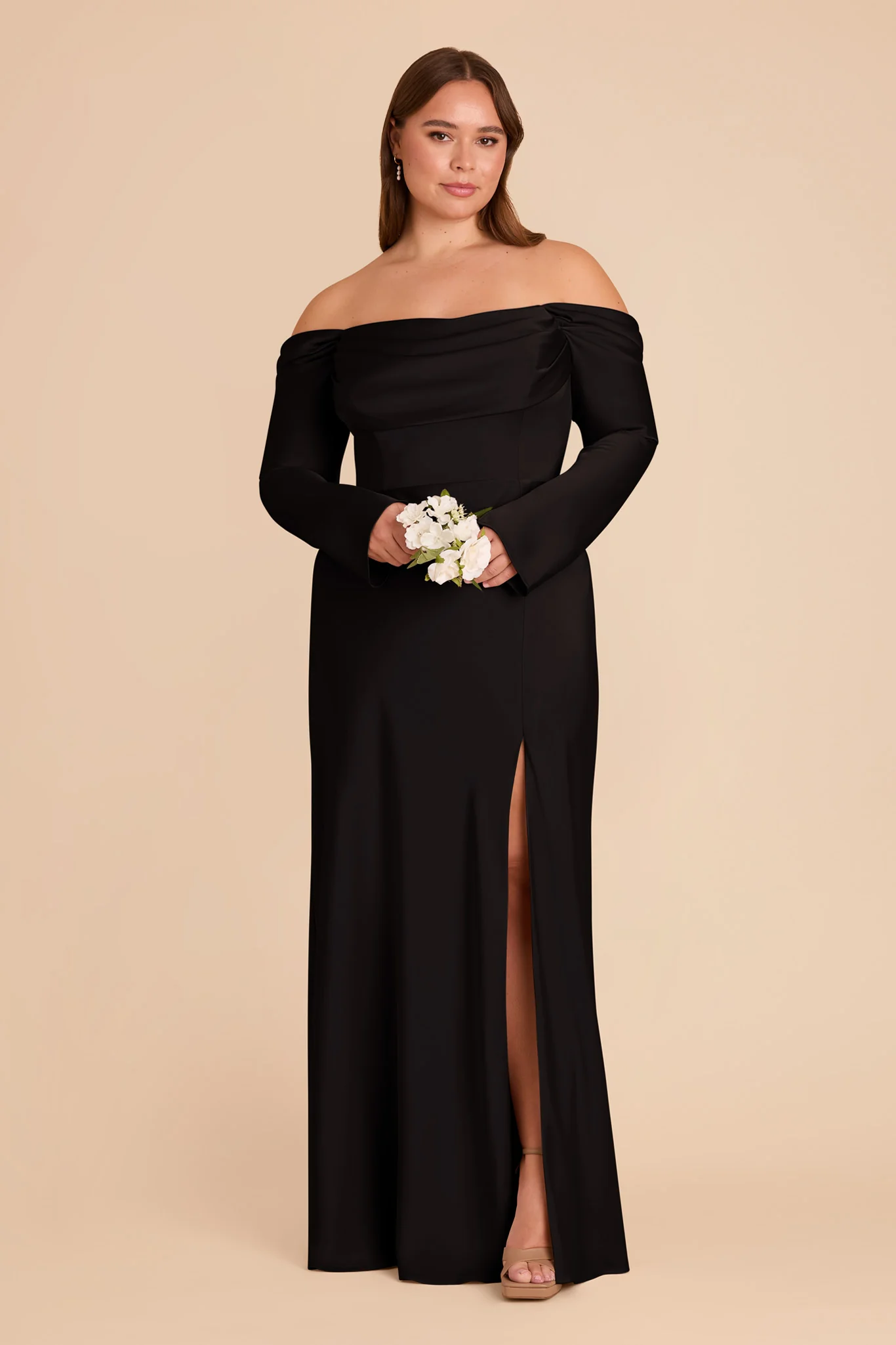 Matte Satin Black Dress - XNAUWBI