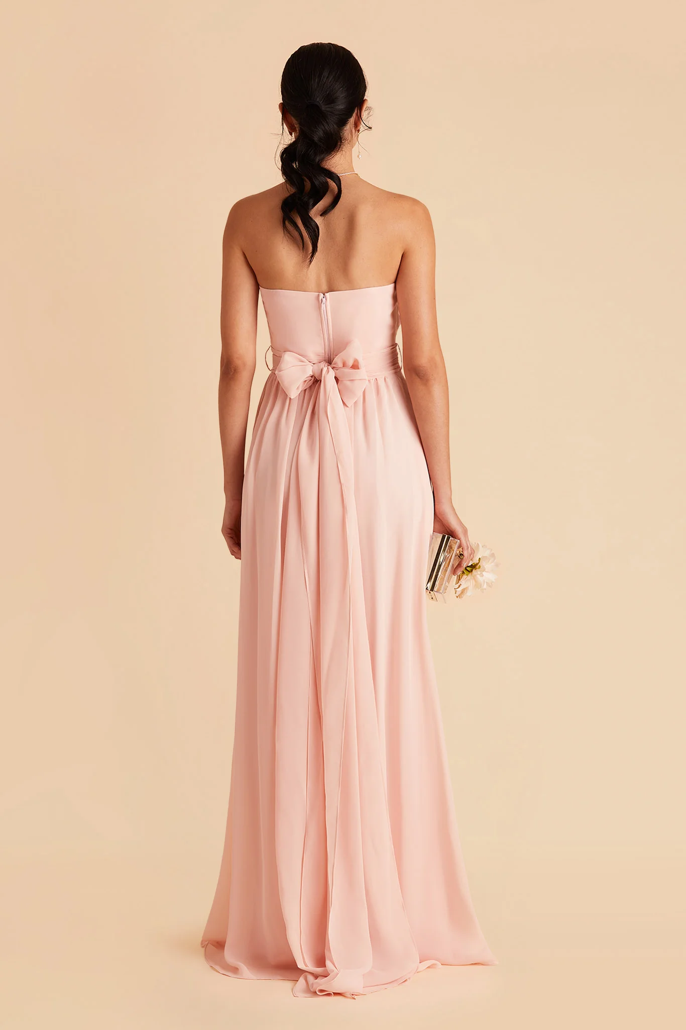 Chiffon Blush Pink Dress - XNAUWBI