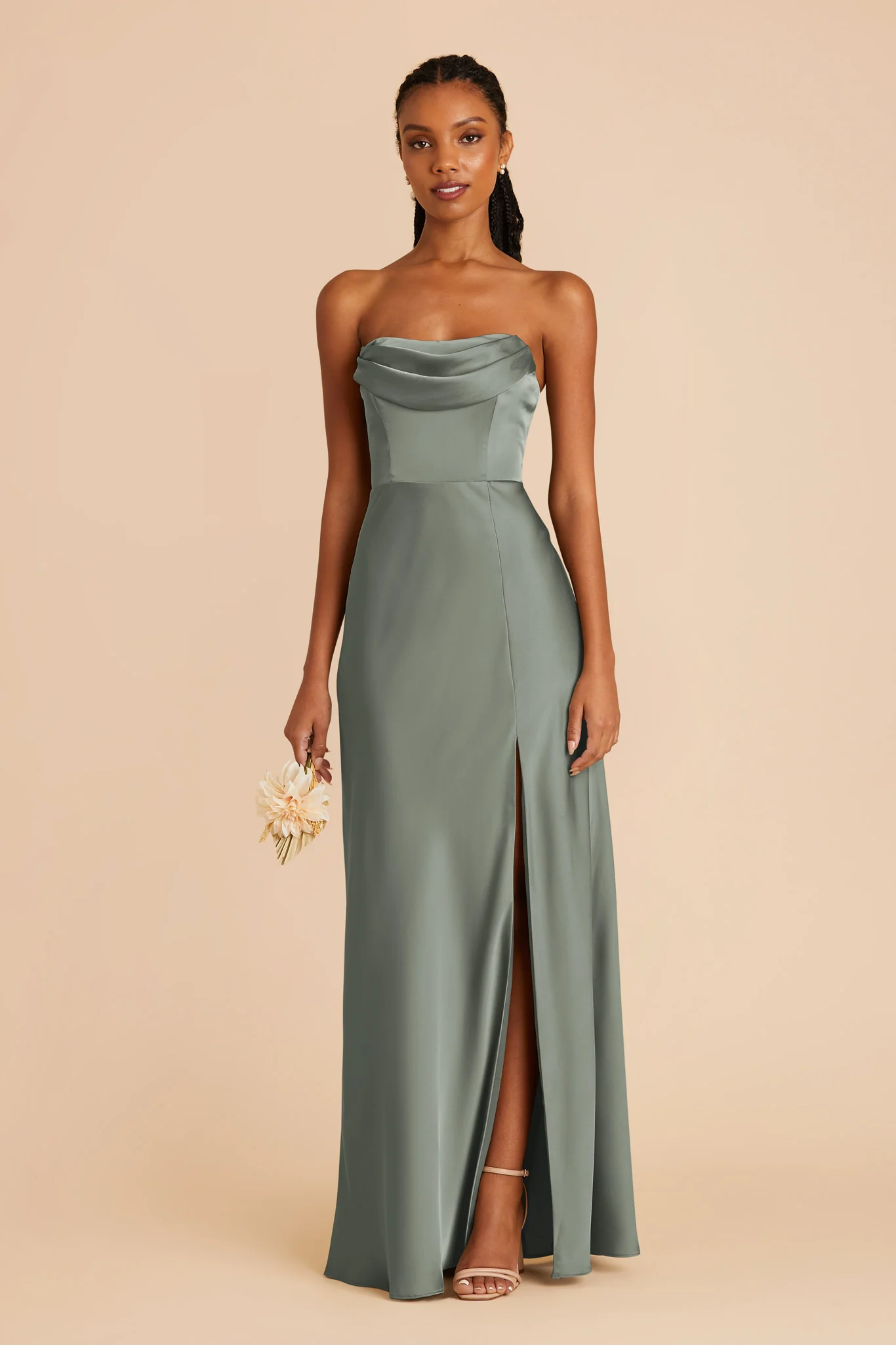Matte Satin Sea Glass Dress - XNAUWBI