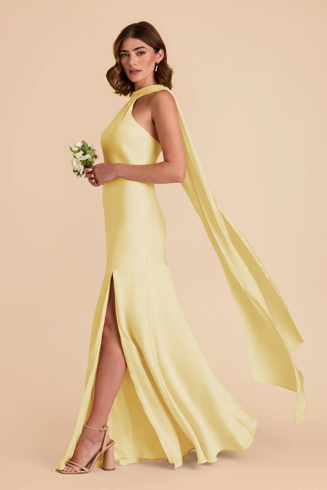 Matte Satin Lemon Sorbet Dress - XNAUWBI