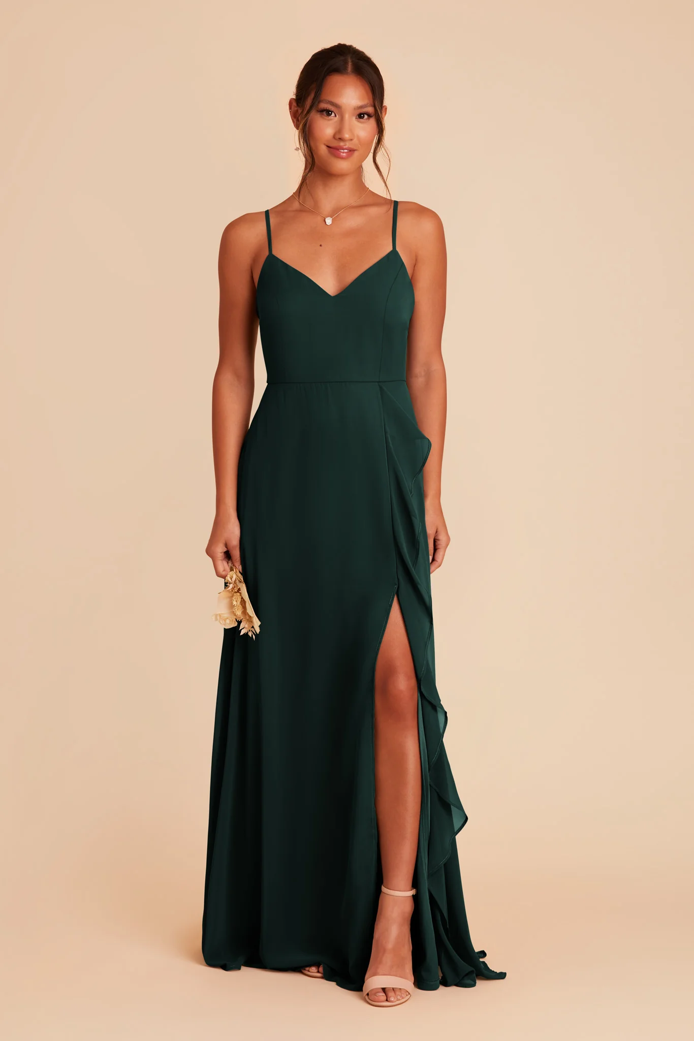 Chiffon Emerald Dress - XNAUWBI