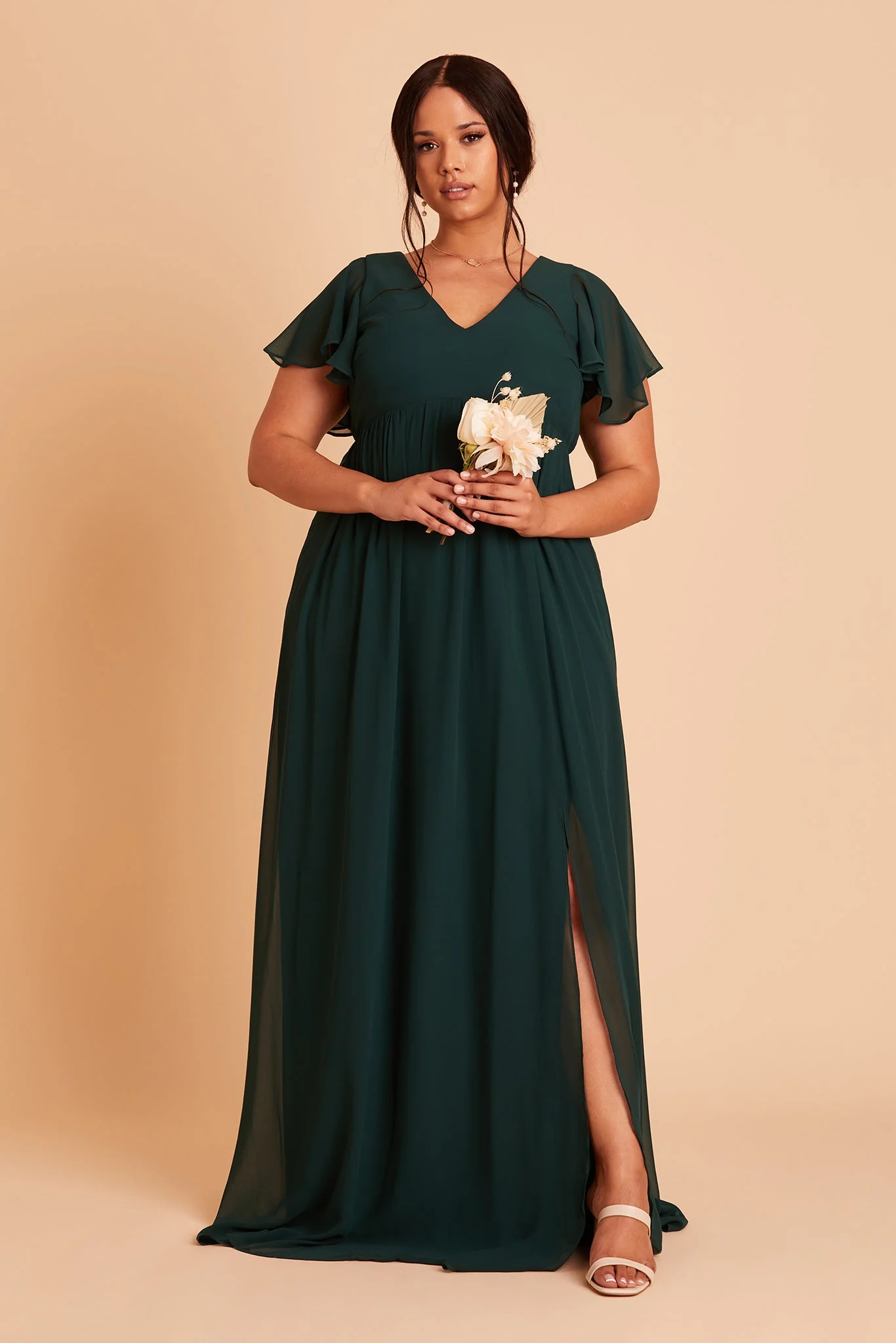 Chiffon Emerald Dress - XNAUWBI