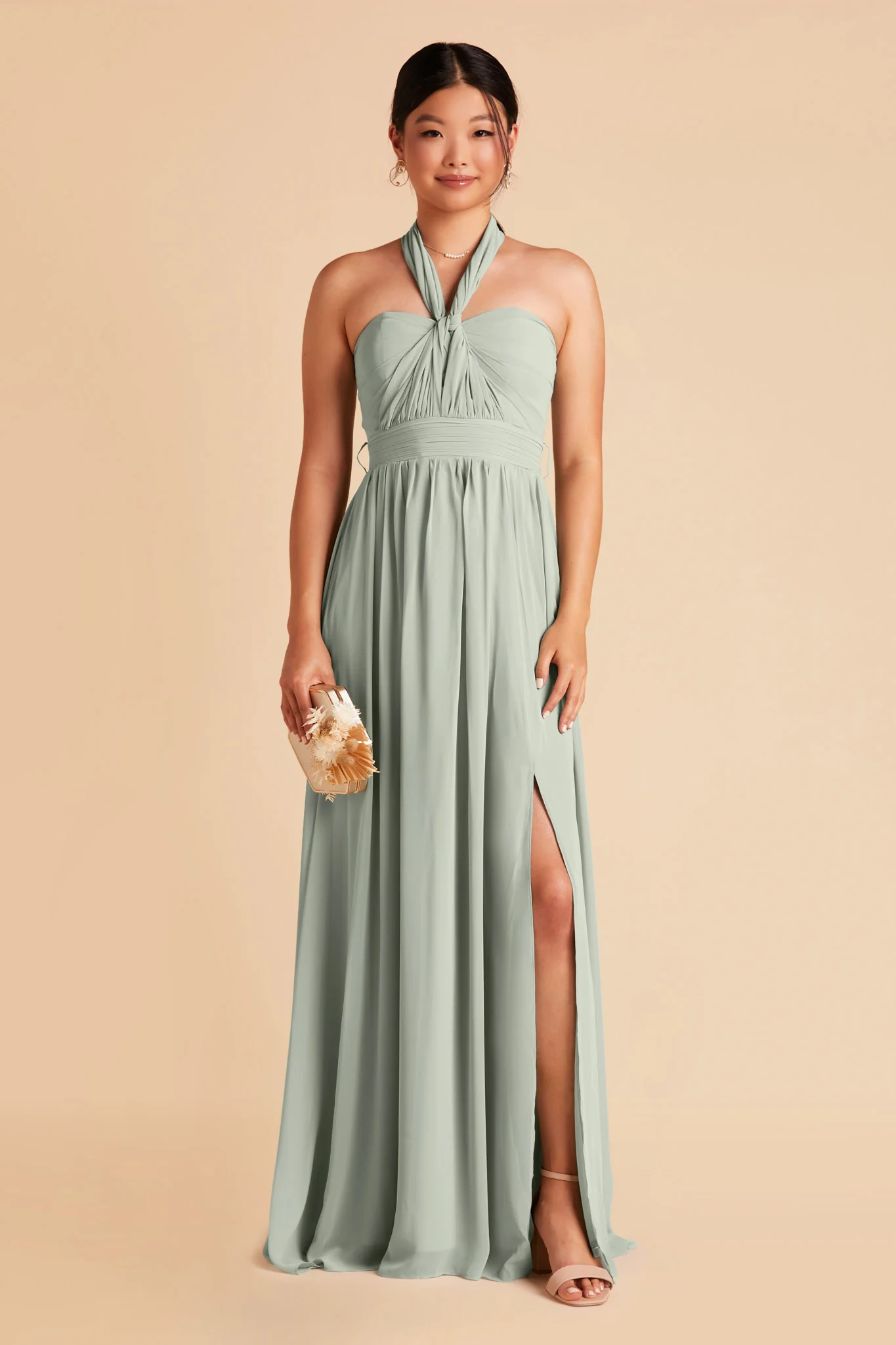 Chiffon Sage Dress - XNAUWBI