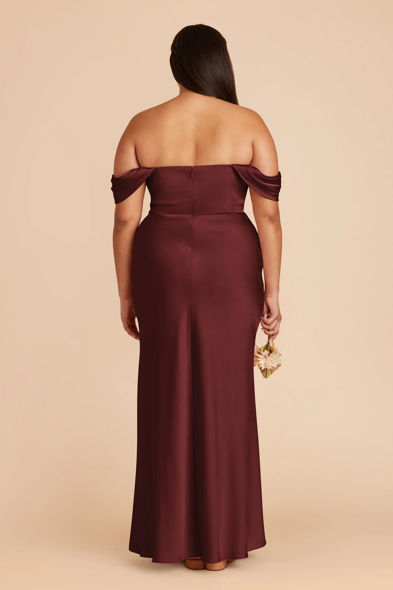 Matte Satin Cabernet Dress - XNAUWBI