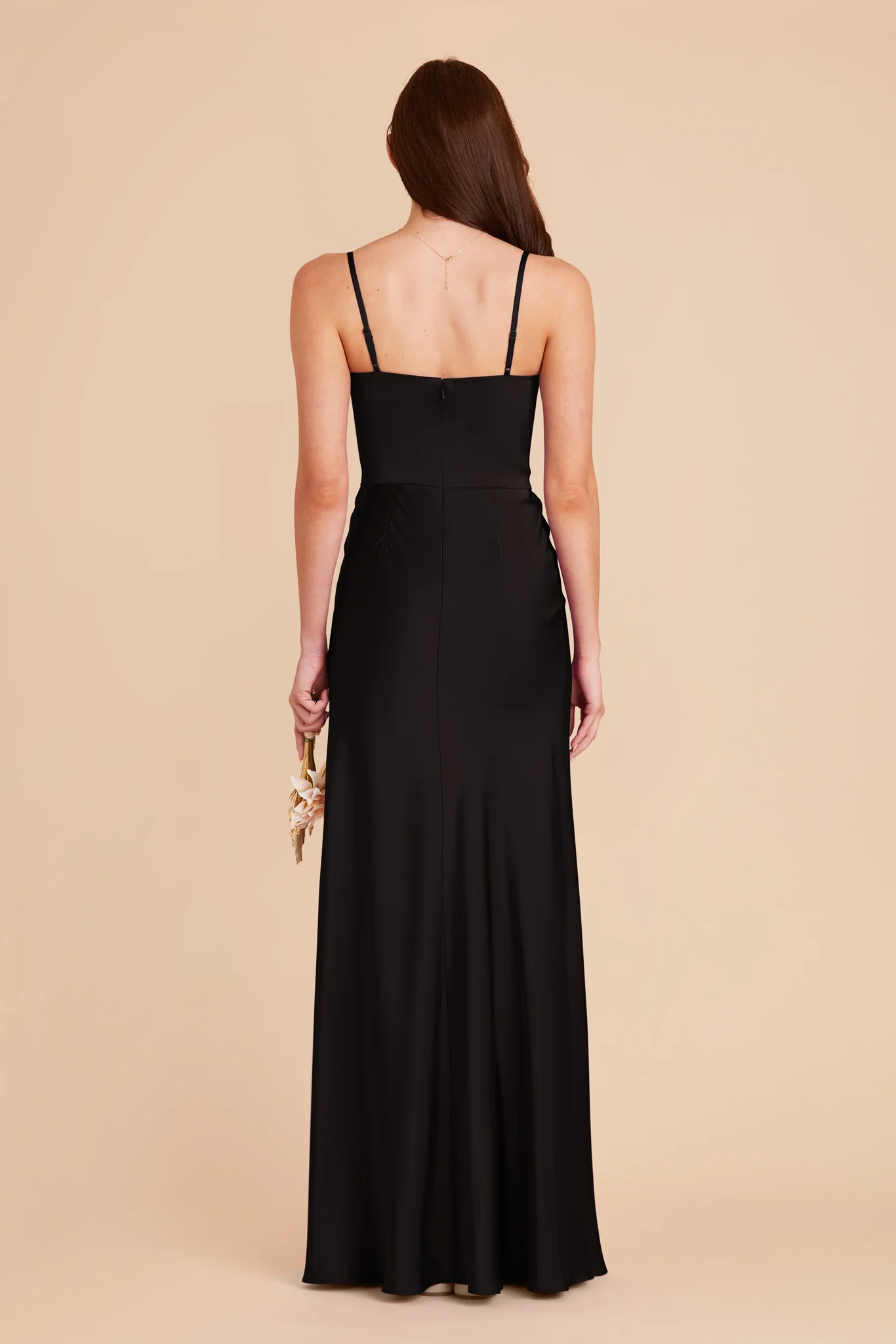 Matte Satin Black Dress - XNAUWBI