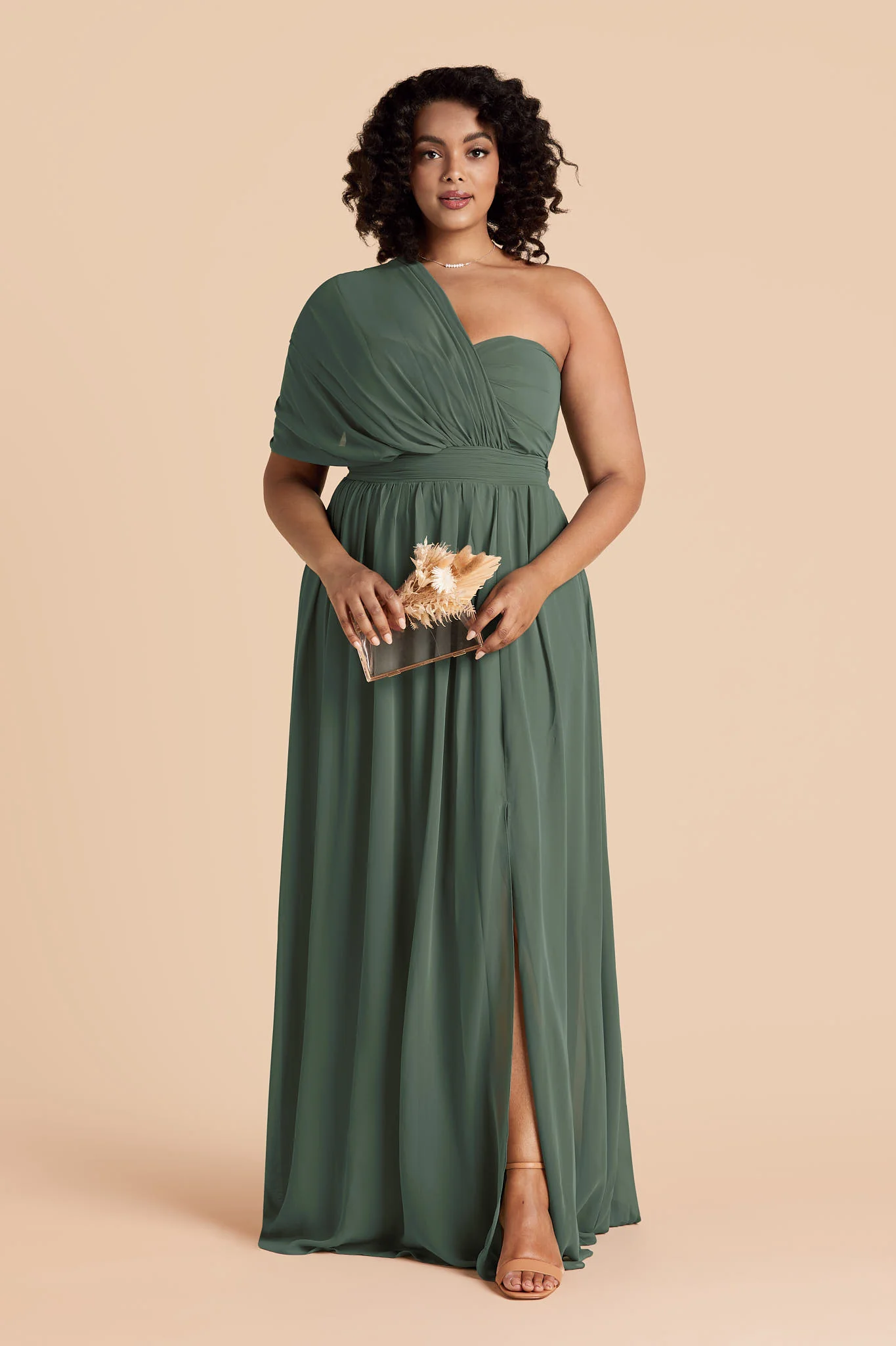 Chiffon Eucalyptus Dress - XNAUWBI