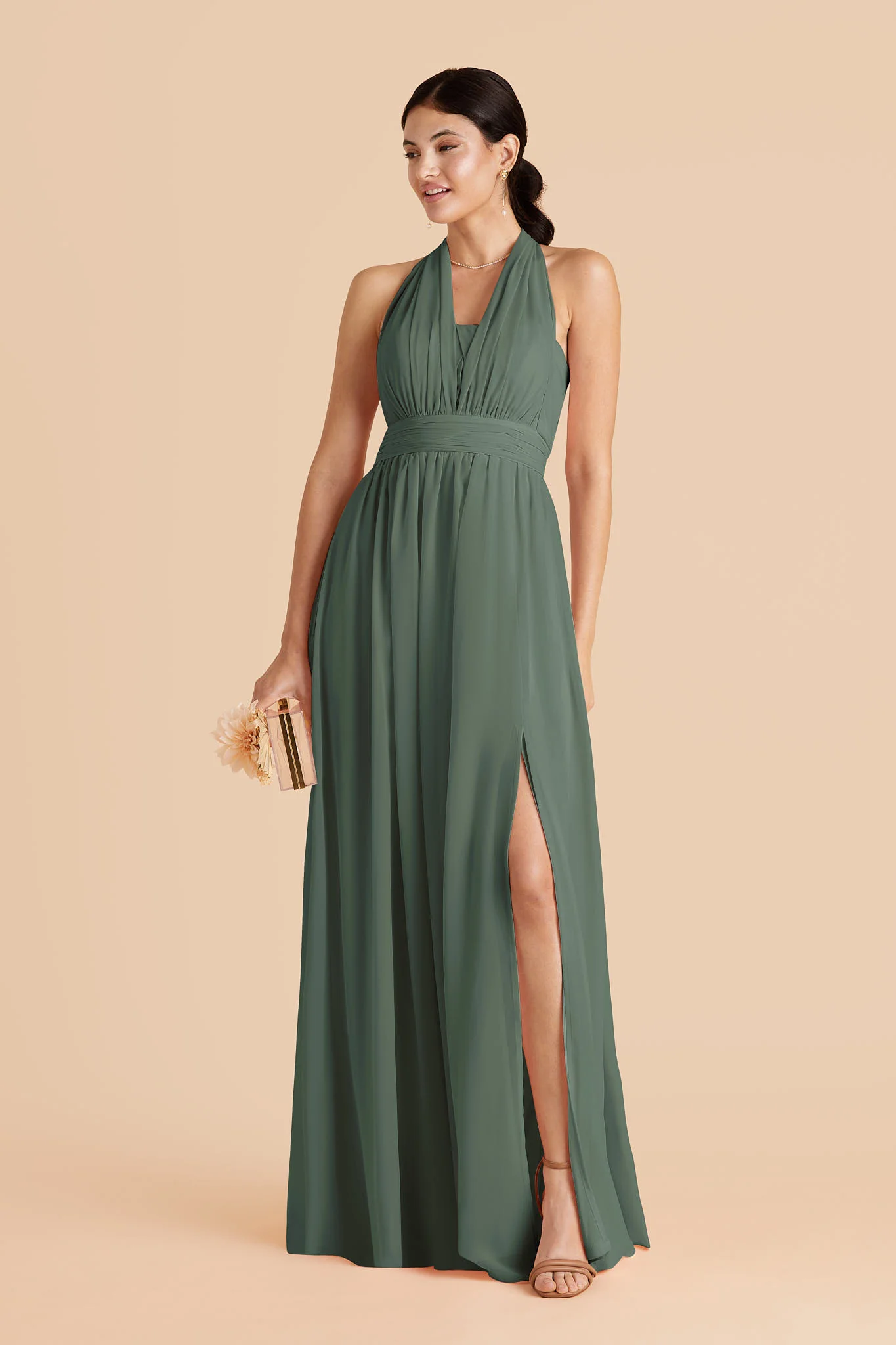 Chiffon Eucalyptus Dress - XNAUWBI
