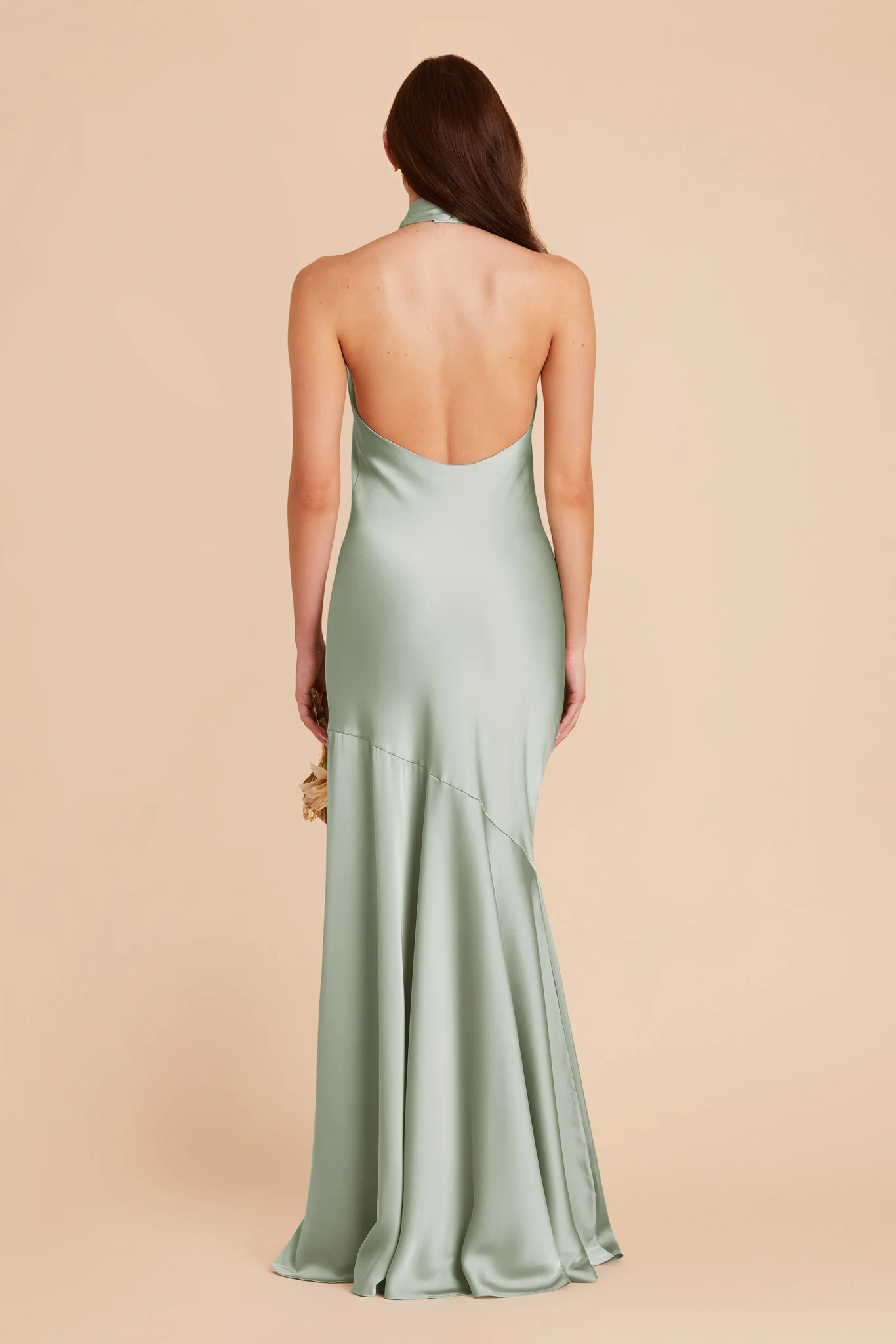 Matte Satin Sage Dress - XNAUWBI