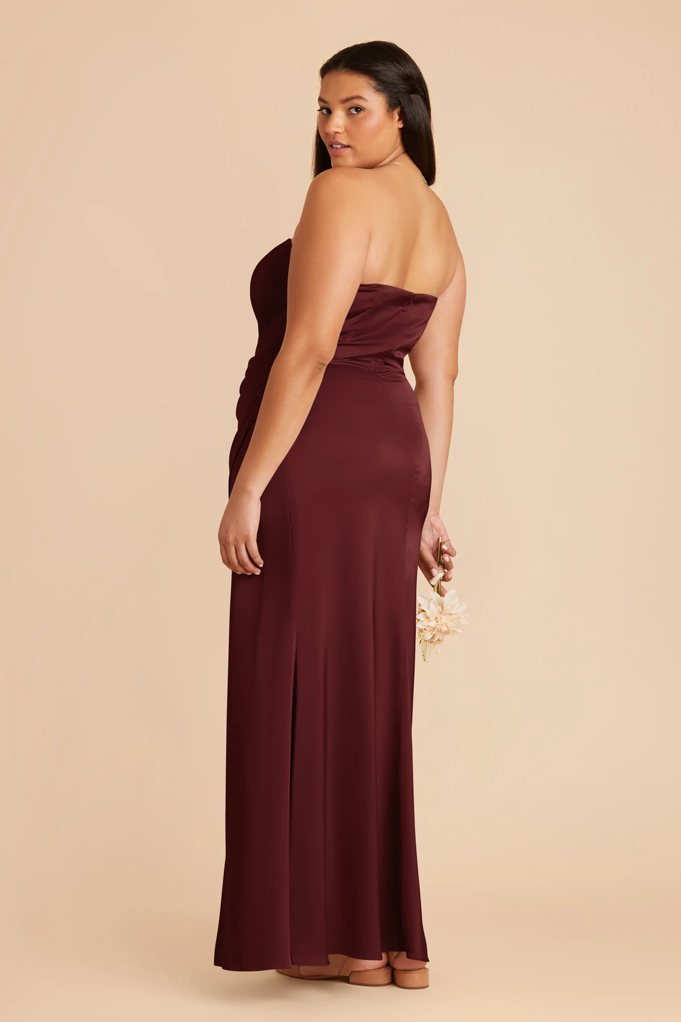 Matte Satin Cabernet Dress - XNAUWBI