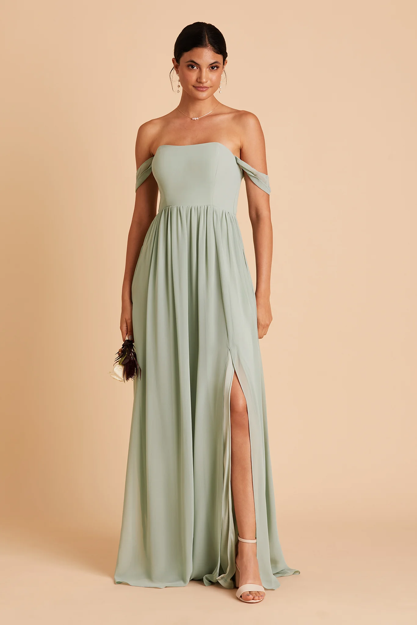 Chiffon Sage Dress - XNAUWBI