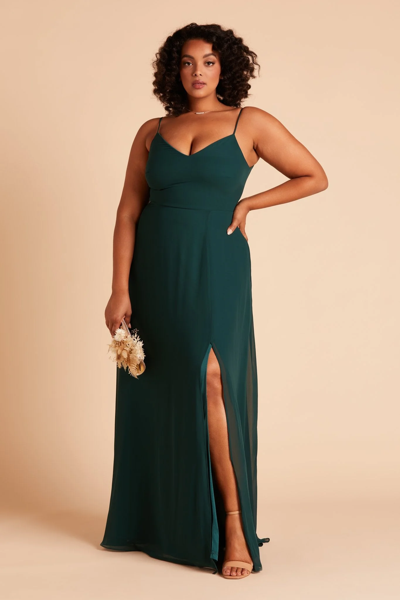 Chiffon Emerald Dress - XNAUWBI