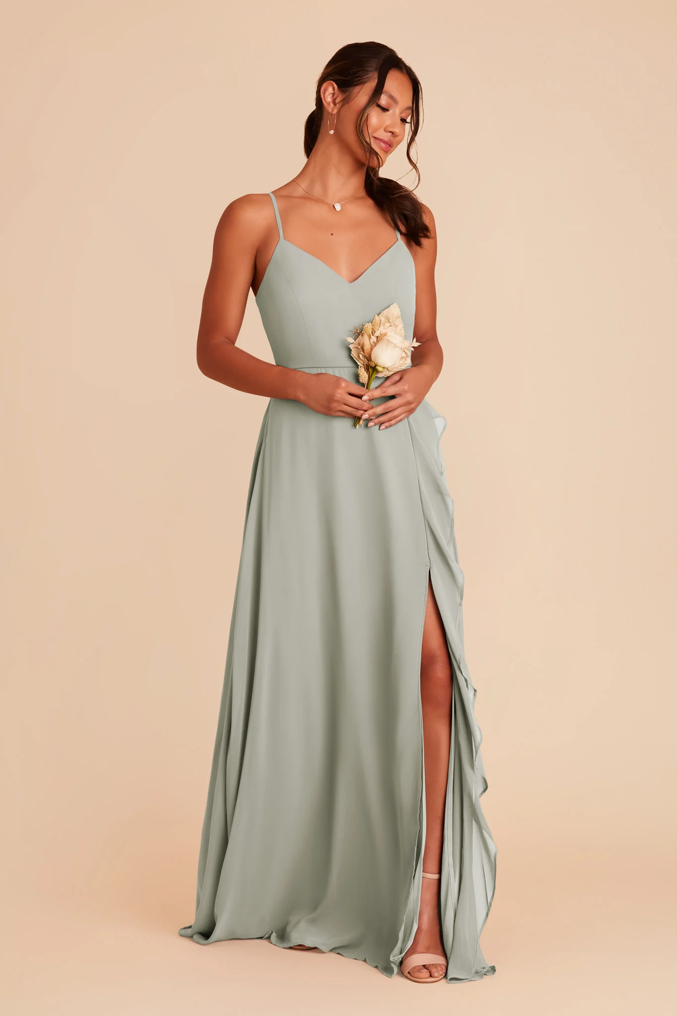 Chiffon Sage Dress - XNAUWBI