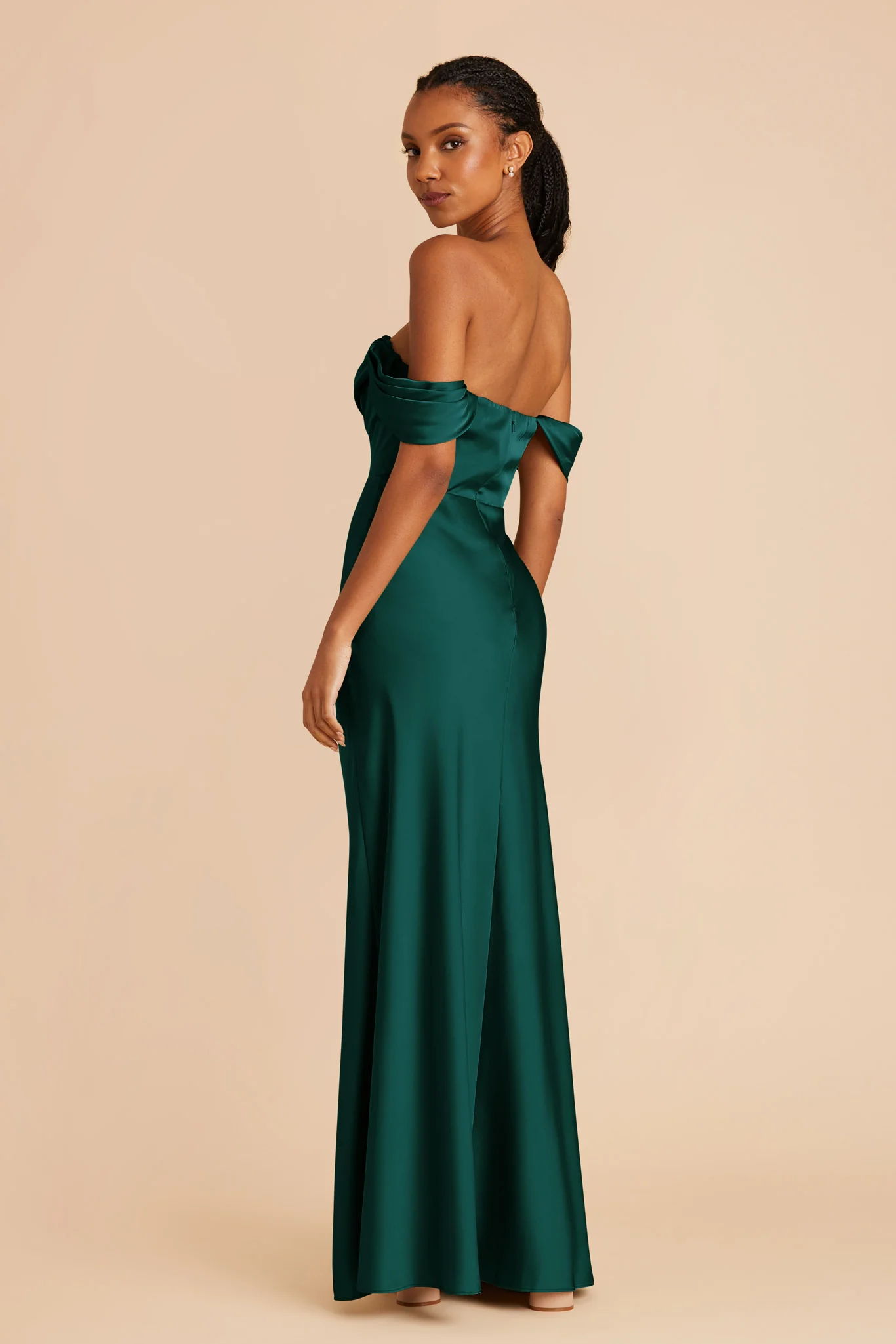 Matte Satin Emerald Dress - XNAUWBI