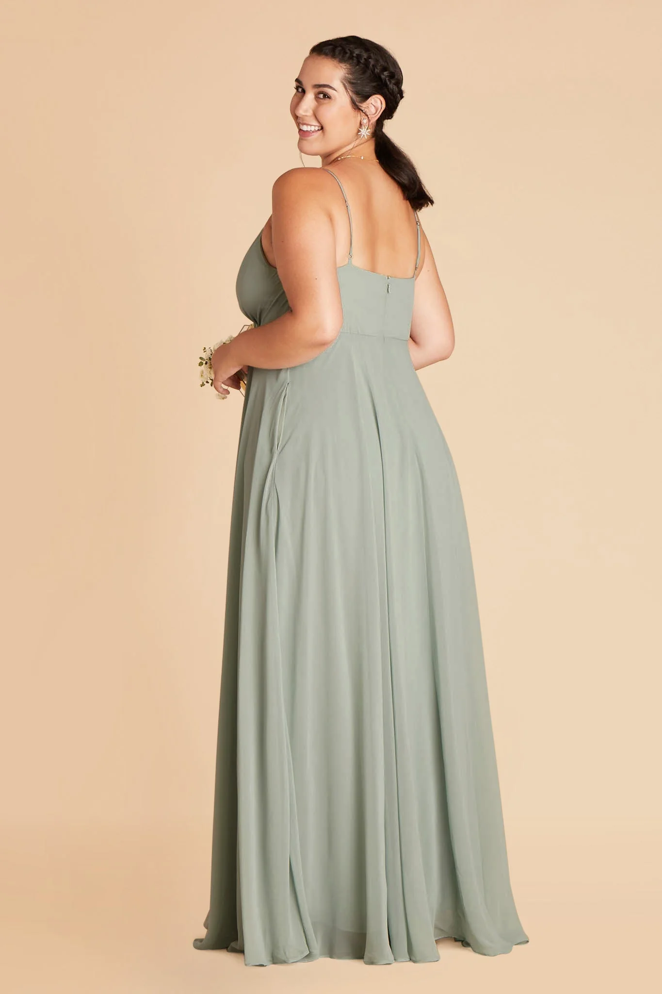 Chiffon Sage Dress - XNAUWBI