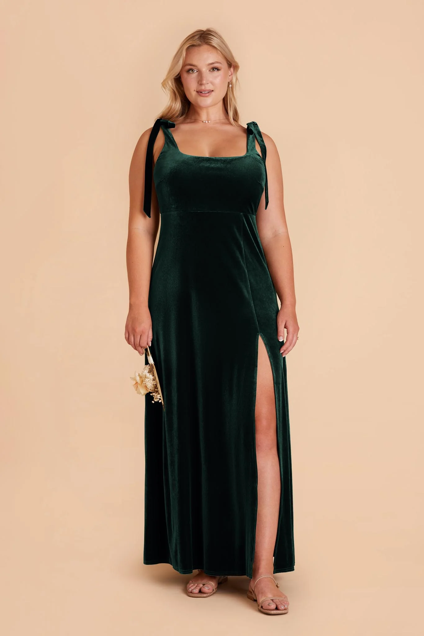Velvet Emerald Dress - XNAUWBI