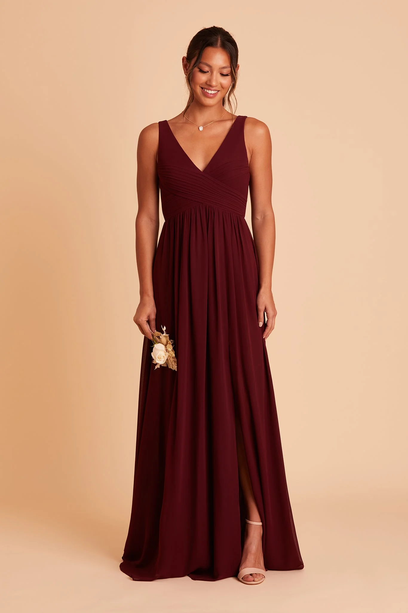 Chiffon Cabernet Dress - XNAUWBI
