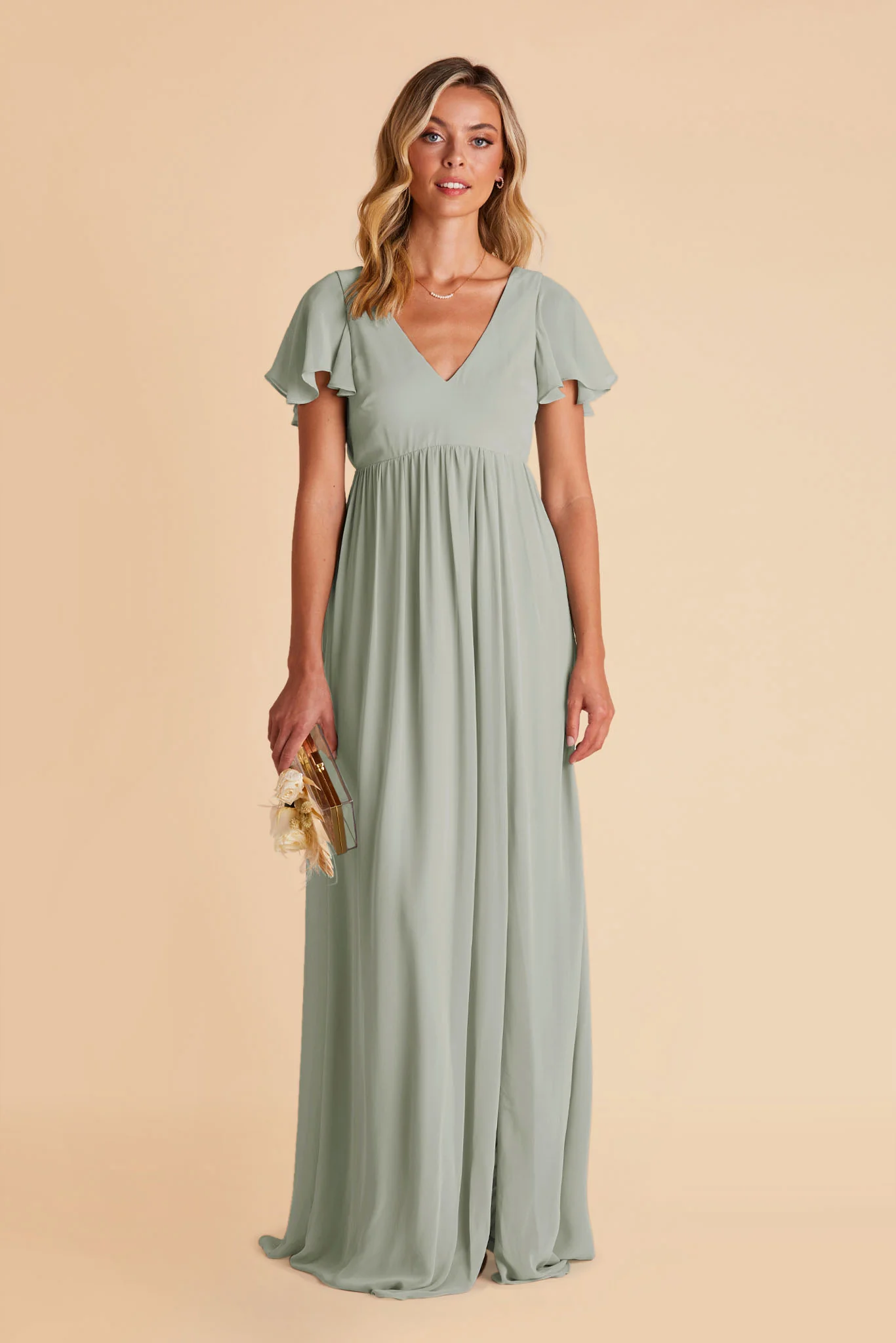 Chiffon Sage Dress - XNAUWBI