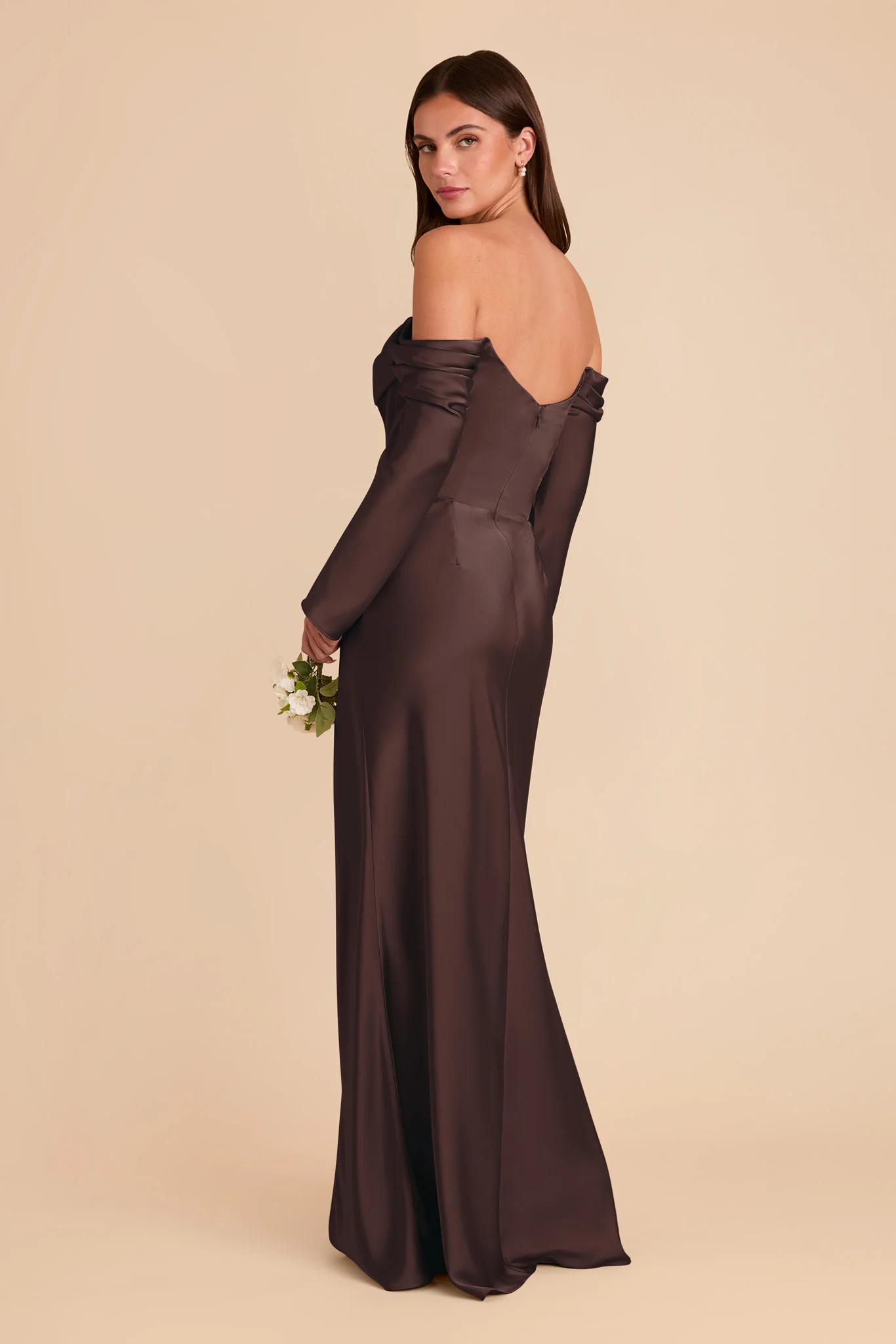 Matte Satin Espresso Dress - XNAUWBI
