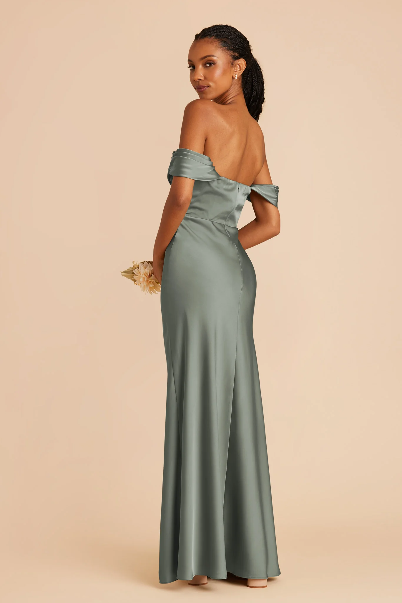 Matte Satin Sea Glass Dress - XNAUWBI