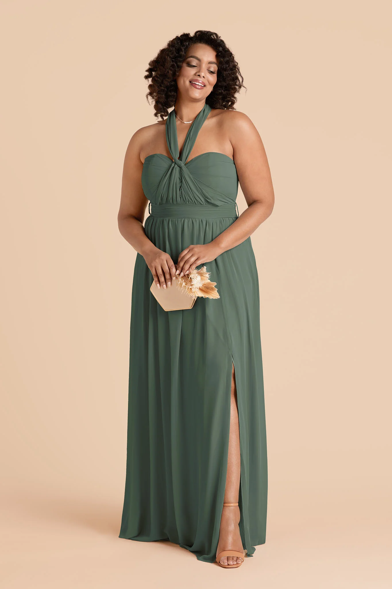 Chiffon Eucalyptus Dress - XNAUWBI