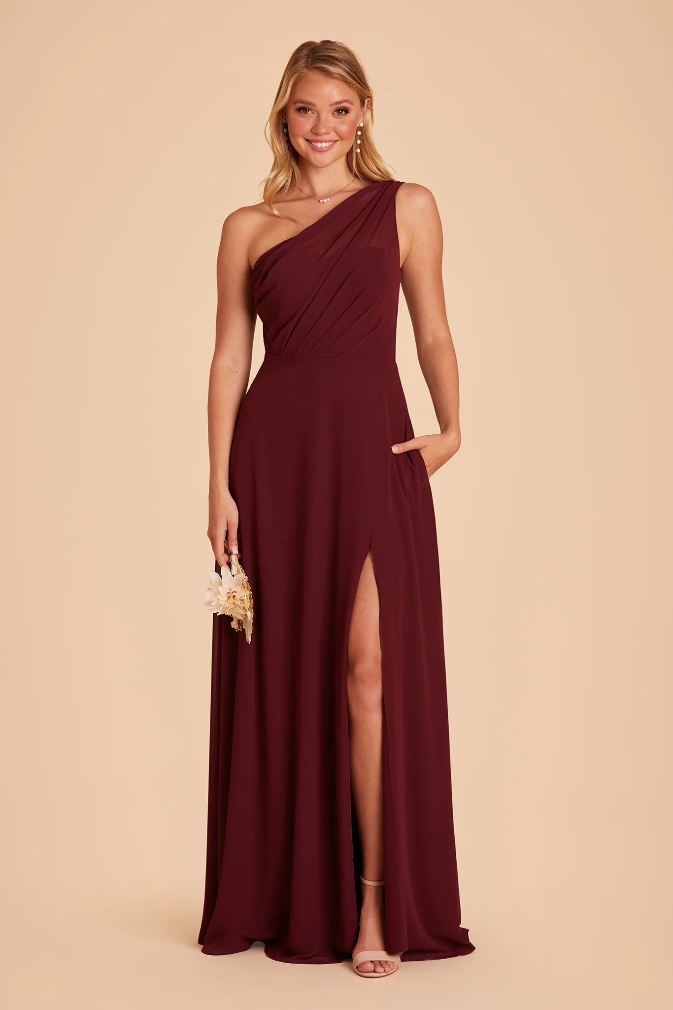 Chiffon Cabernet Dress - XNAUWBI