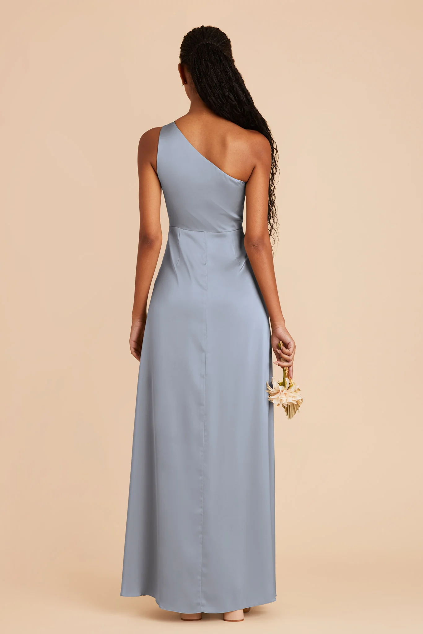 Matte Satin Dusty Blue Dress - XNAUWBI