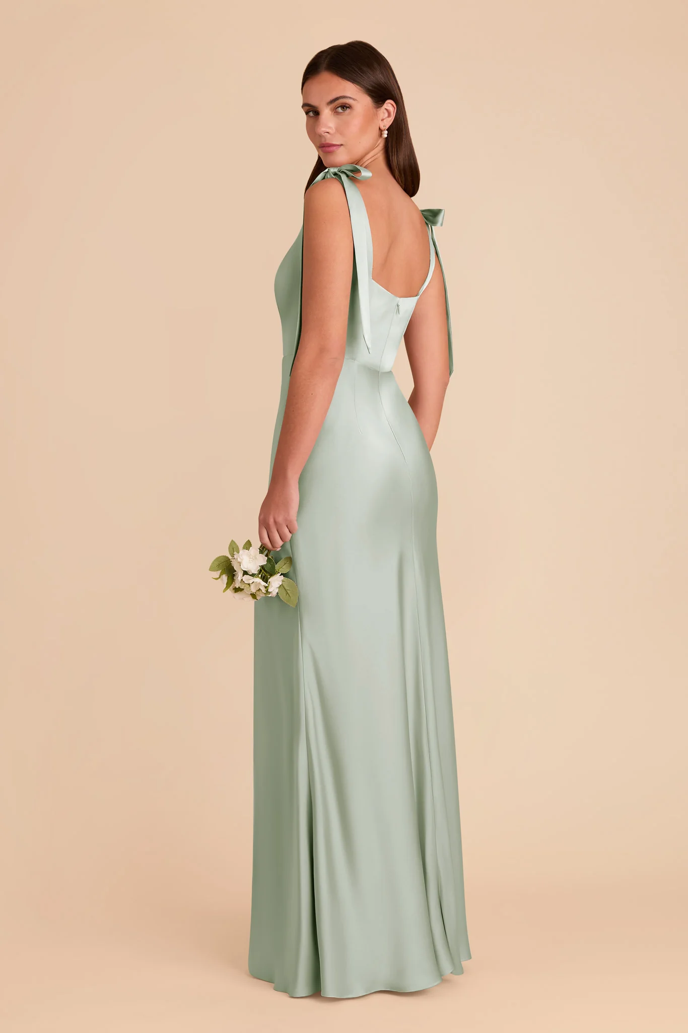 Matte Satin Sage Dress - XNAUWBI