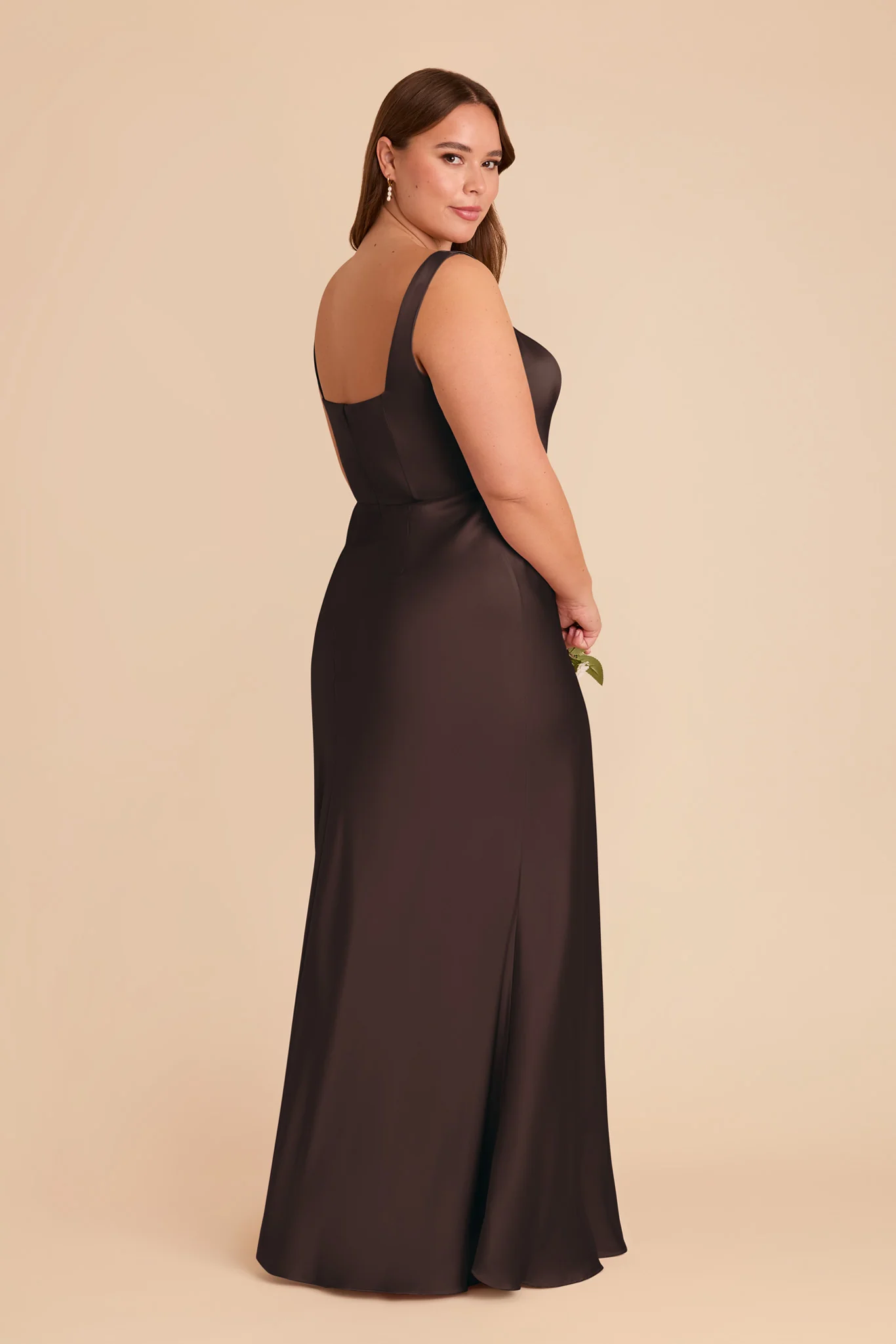 Matte Satin Espresso Dress - XNAUWBI