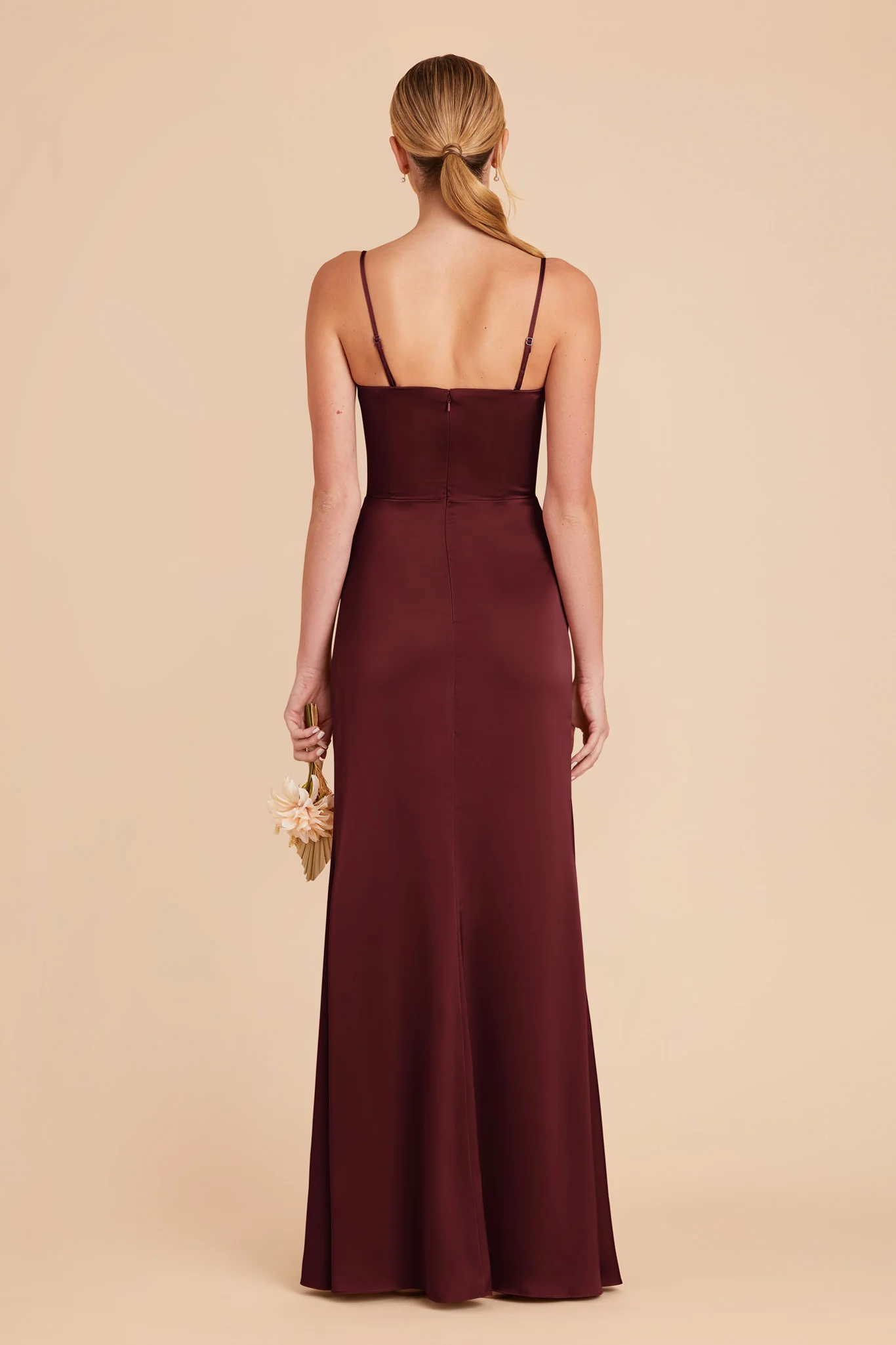 Matte Satin Cabernet Dress - XNAUWBI