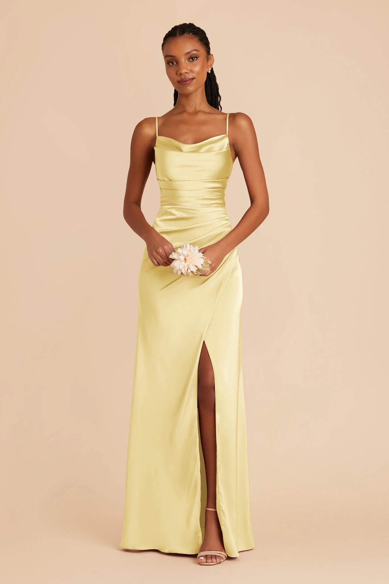 Matte Satin Lemon Sorbet Dress - XNAUWBI