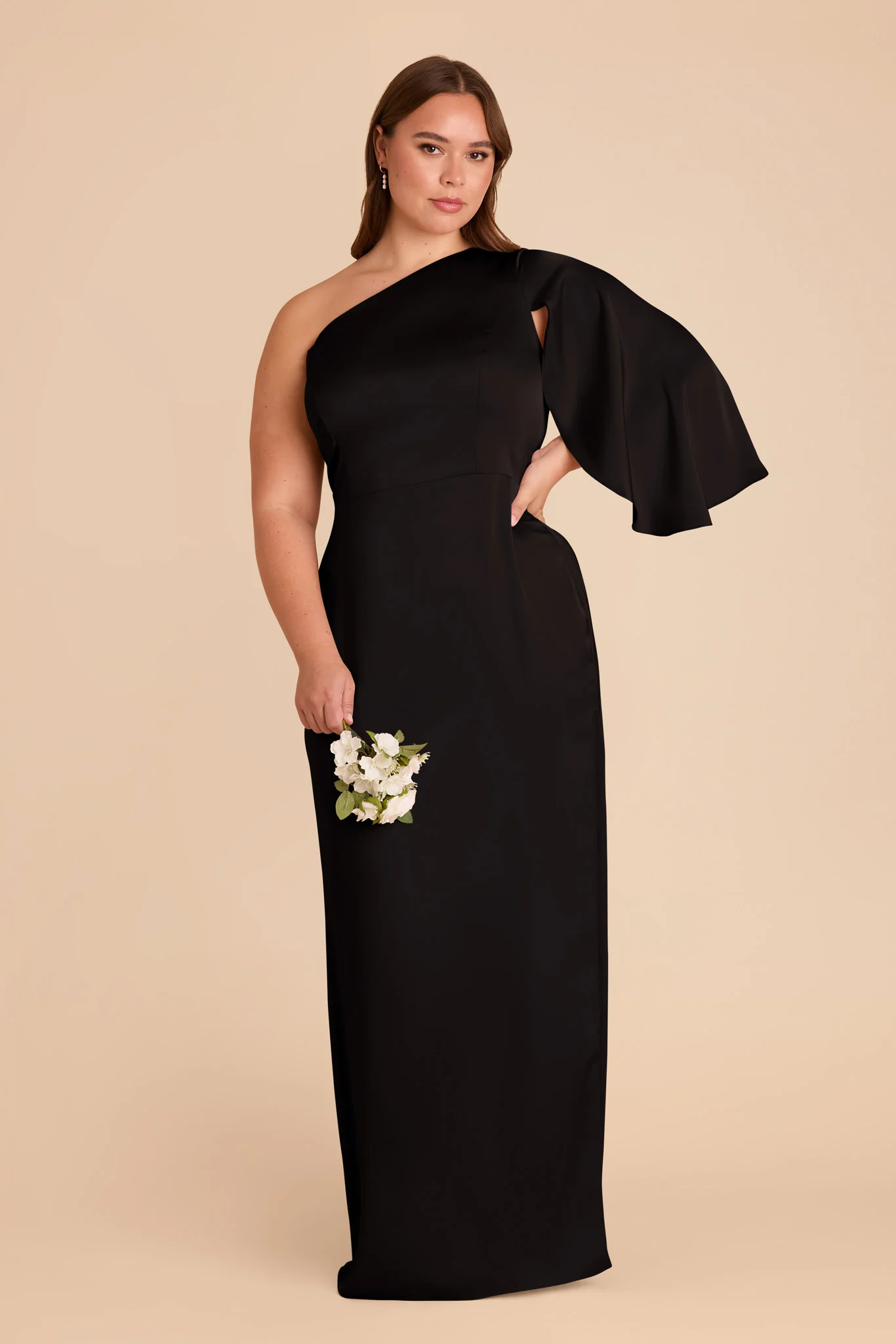 Matte Satin Black Dress - XNAUWBI
