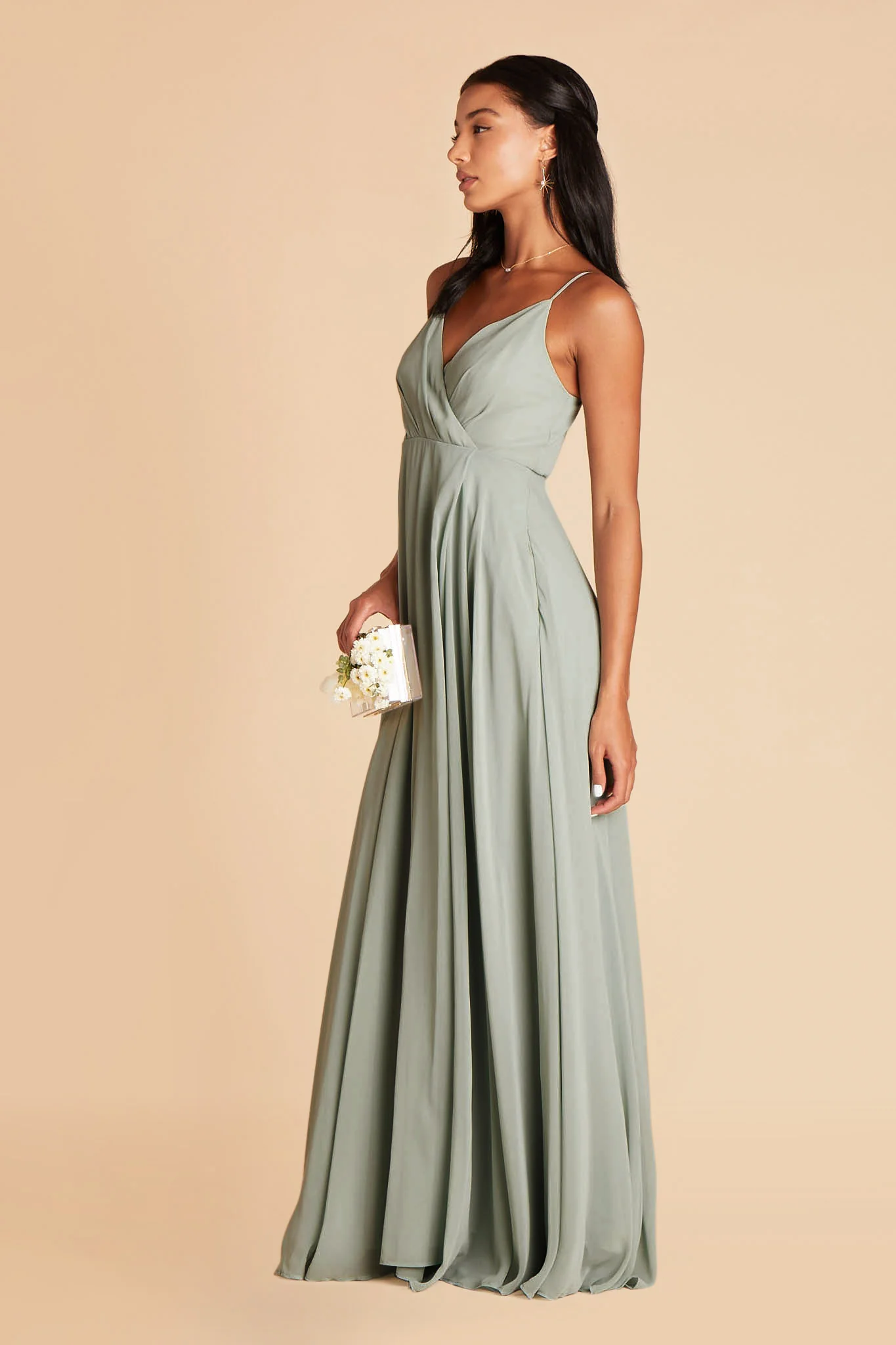 Chiffon Sage Dress - XNAUWBI