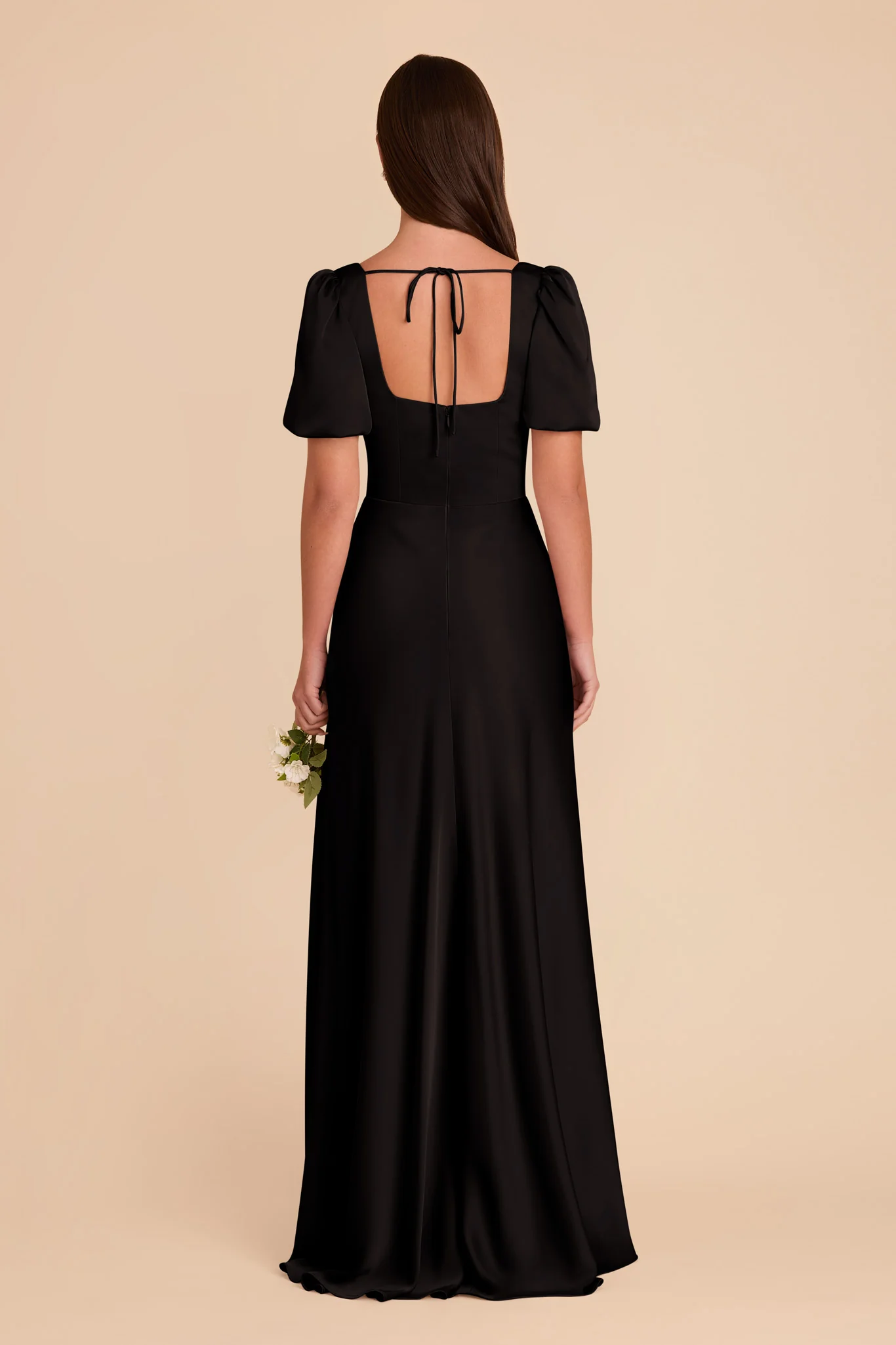 Matte Satin Black Dress - XNAUWBI