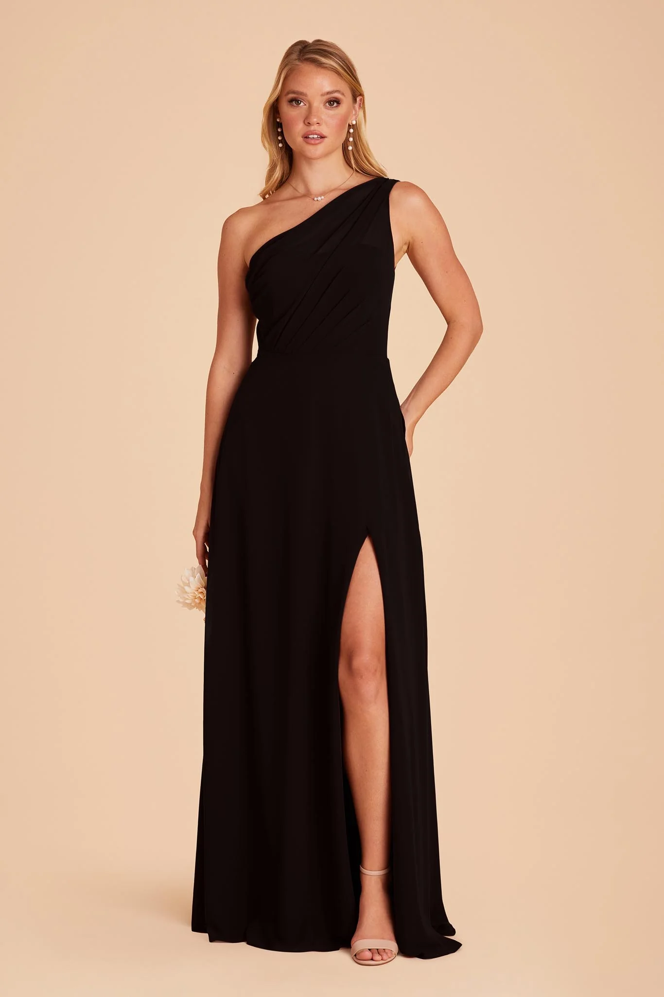 Chiffon Black Dress - XNAUWBI