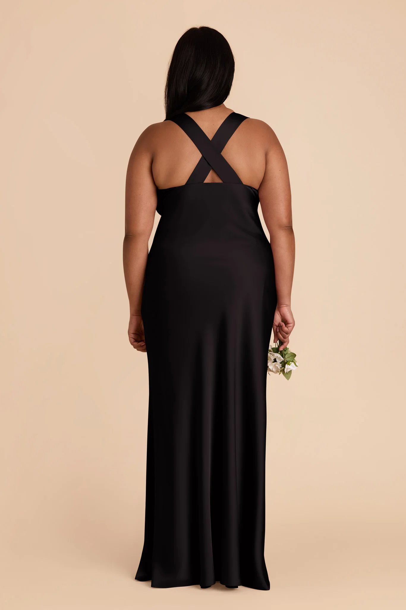 Matte Satin Black Dress - XNAUWBI