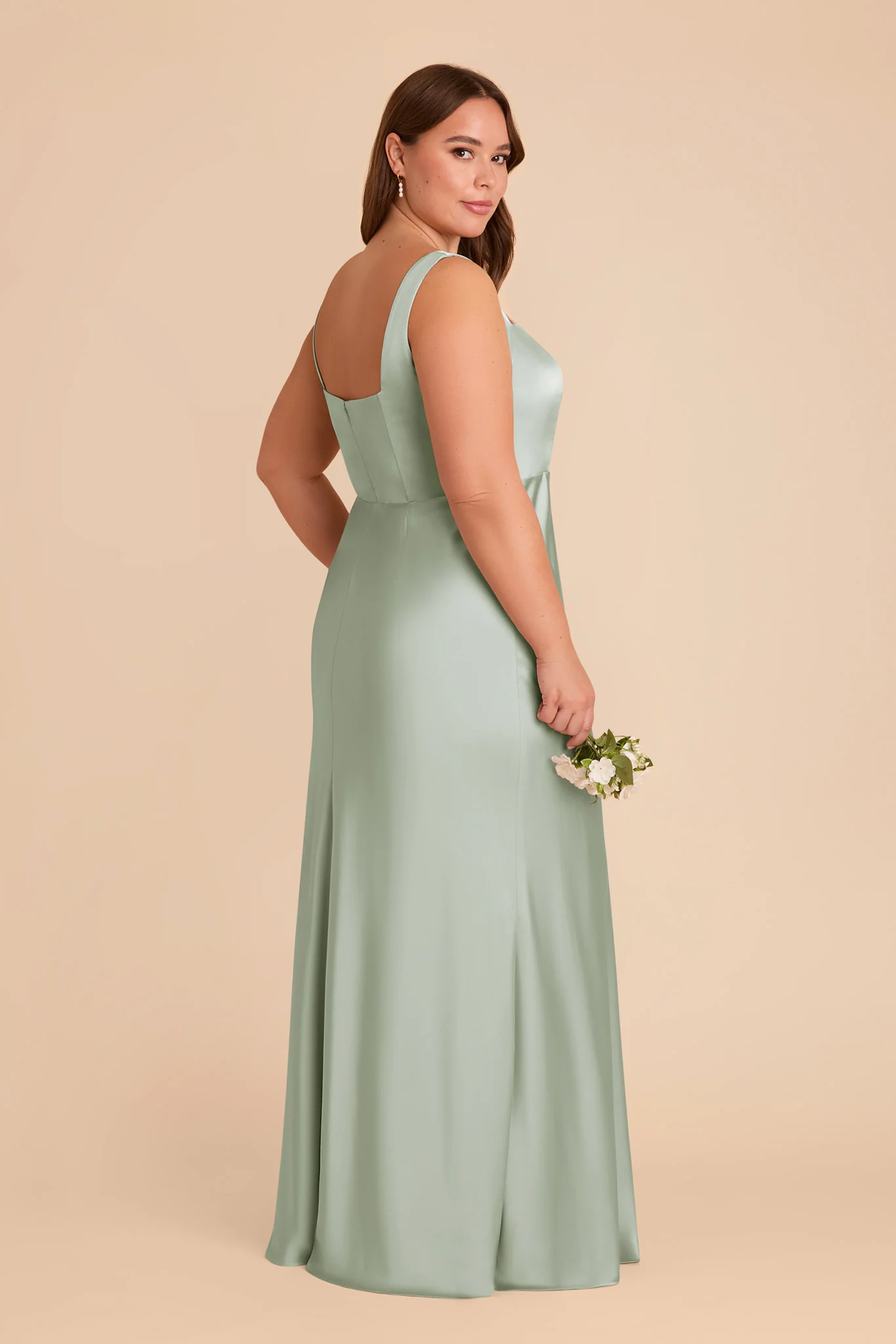 Matte Satin Sage Dress - XNAUWBI