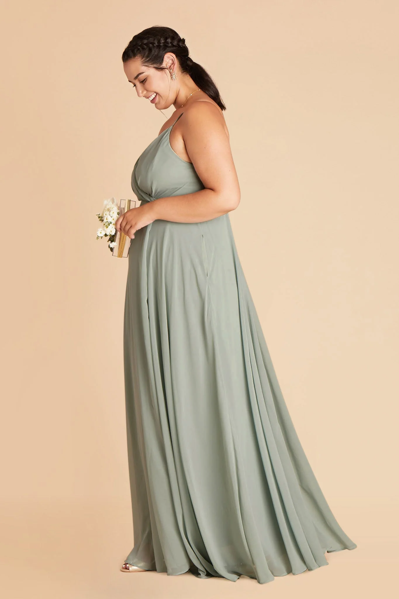 Chiffon Sage Dress - XNAUWBI