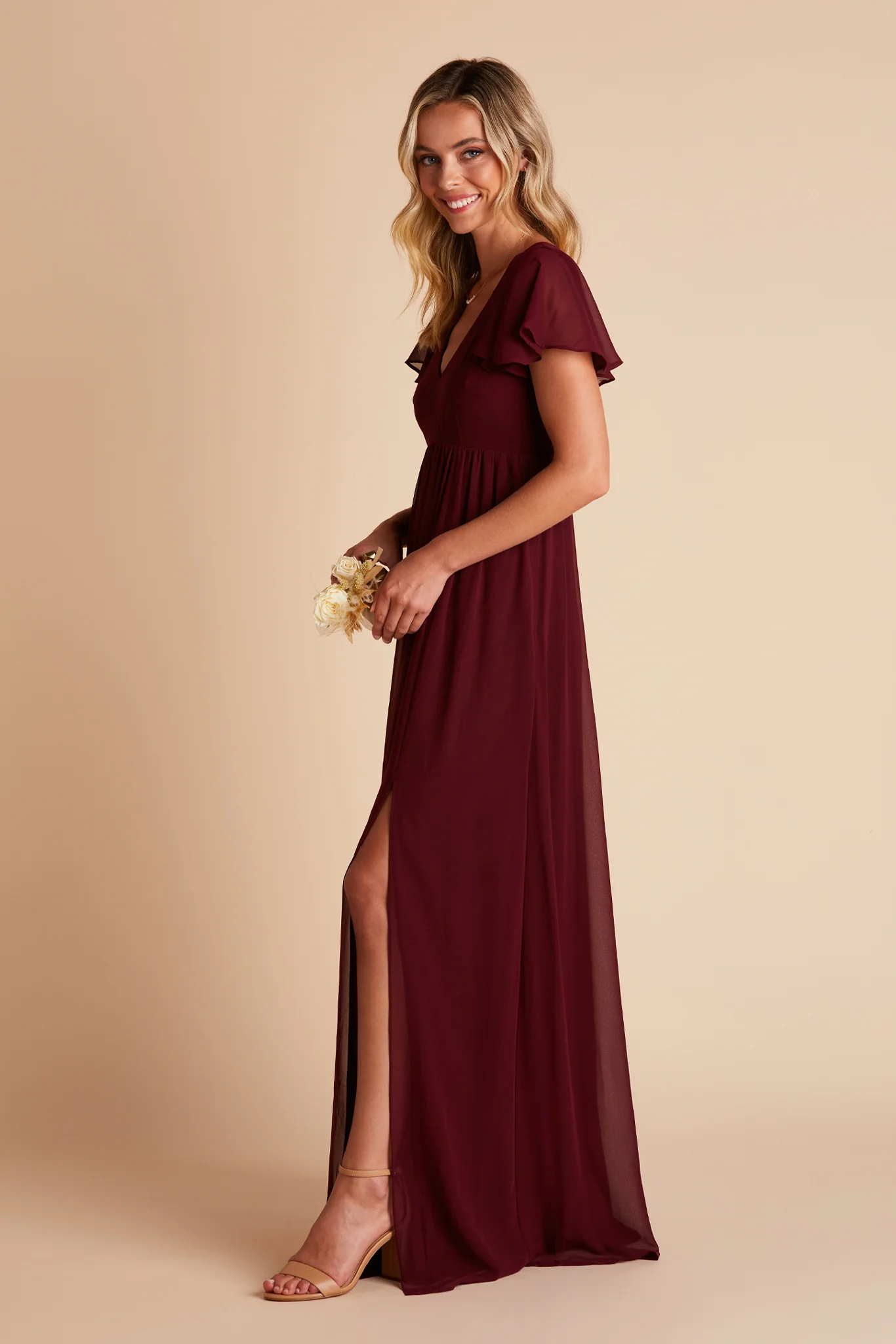 Chiffon Cabernet Dress - XNAUWBI