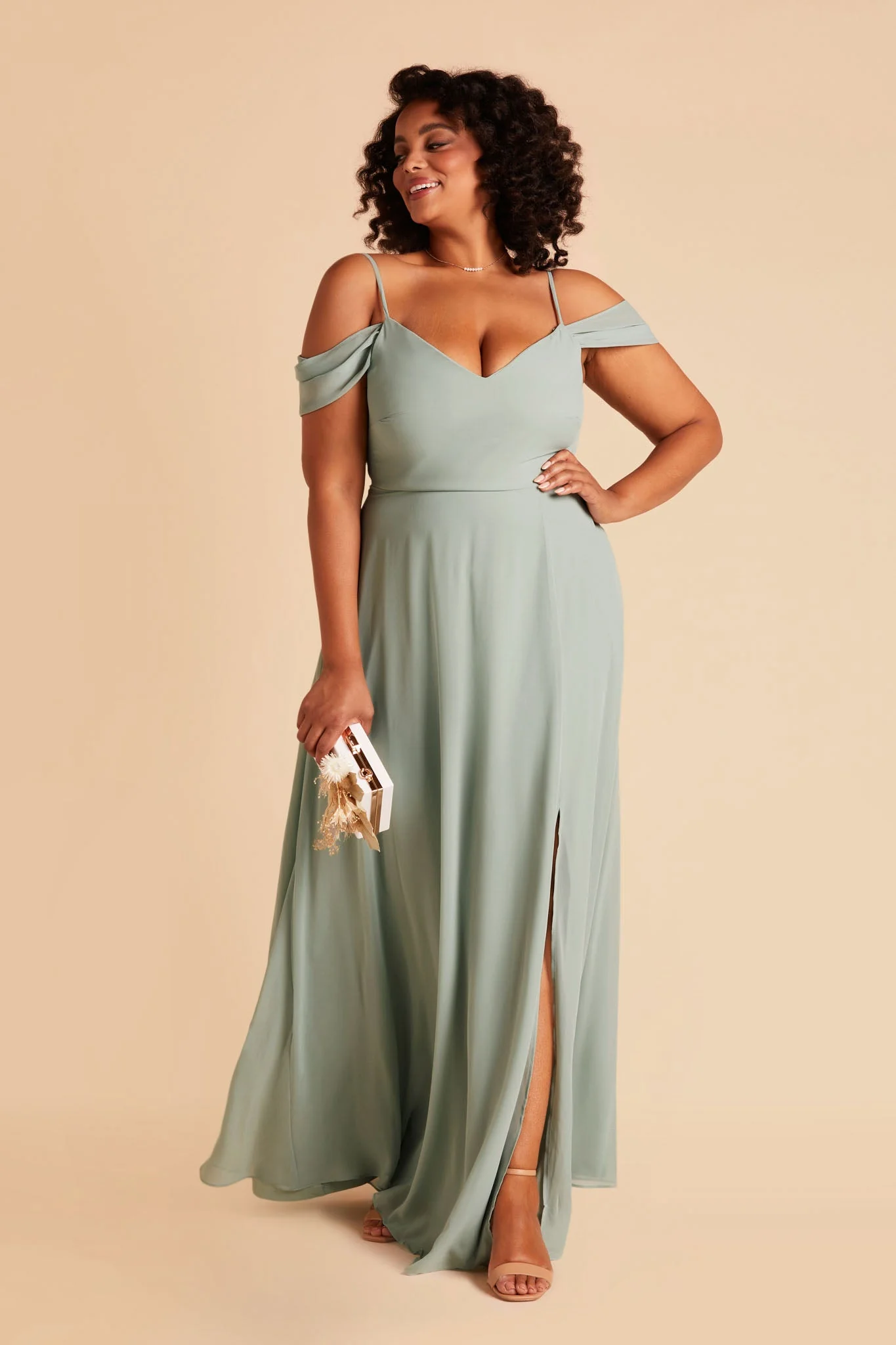 Chiffon Sage Dress - XNAUWBI