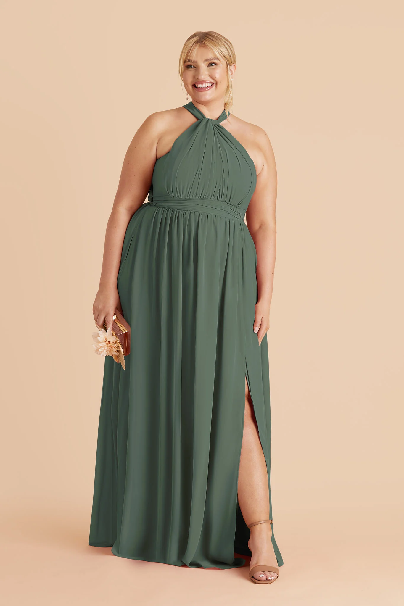 Chiffon Eucalyptus Dress - XNAUWBI