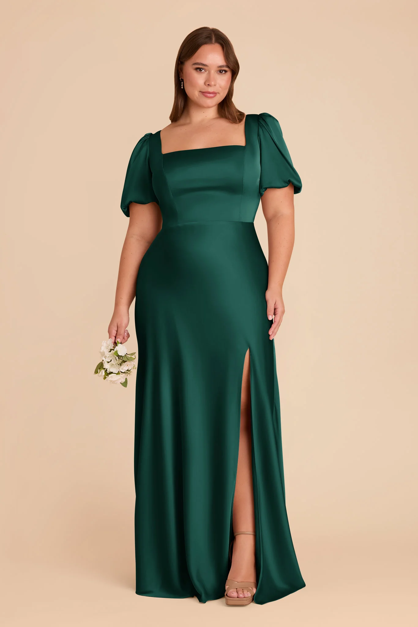 Matte Satin Emerald Dress - XNAUWBI