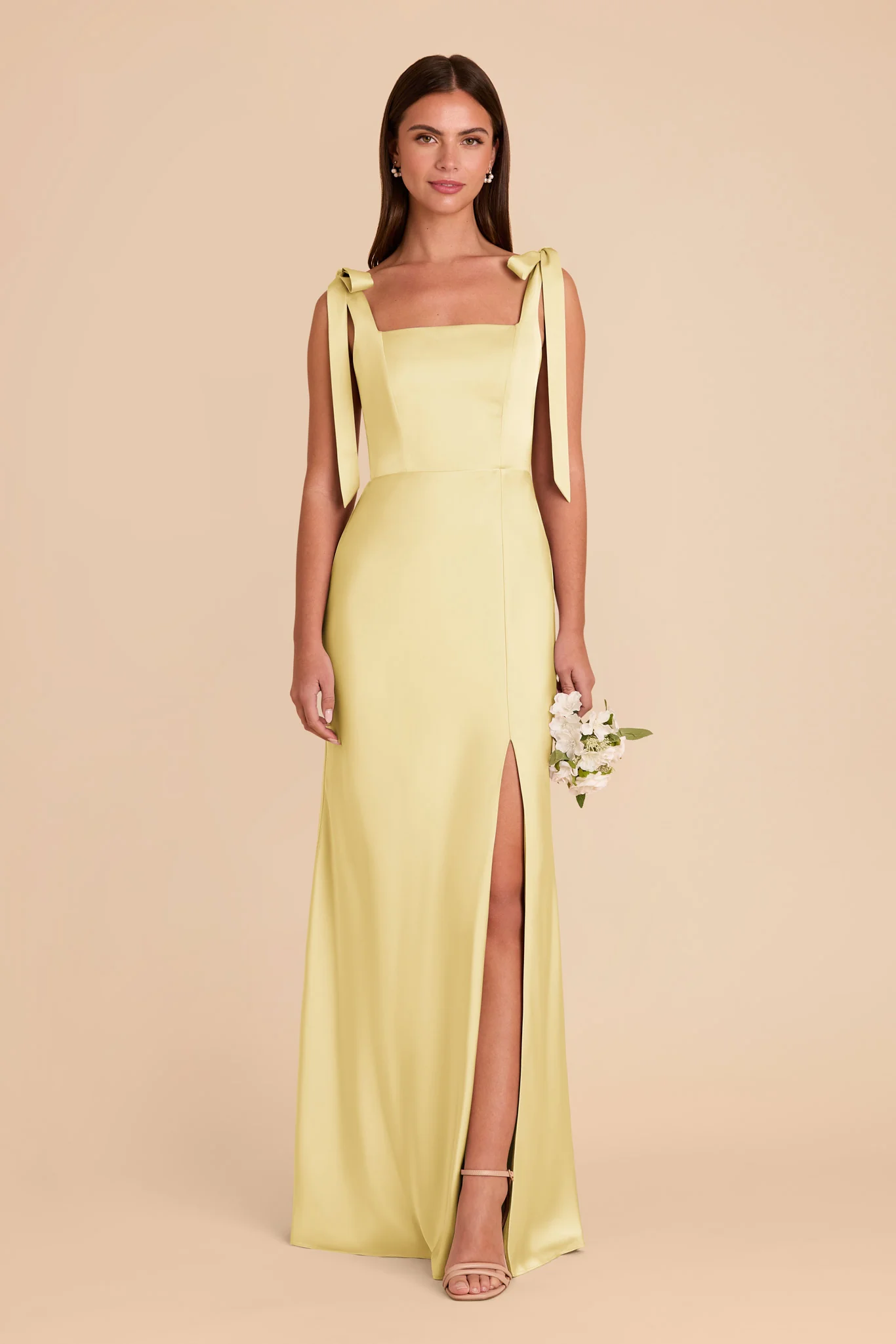 Matte Satin Lemon Sorbet Dress - XNAUWBI