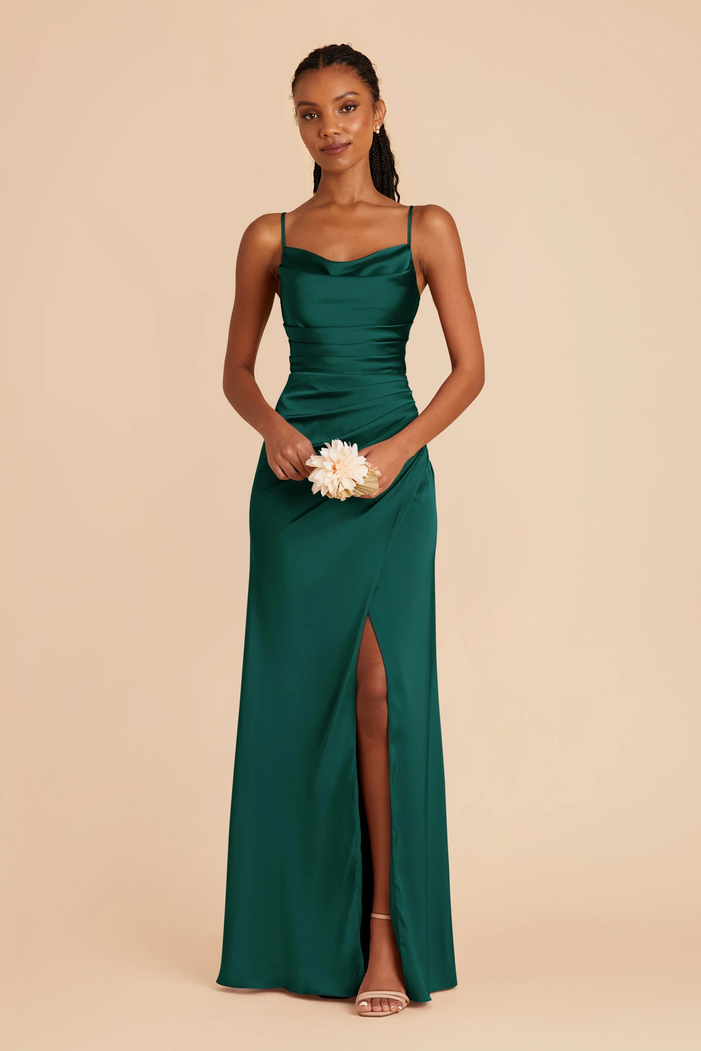 Matte Satin Emerald Dress - XNAUWBI