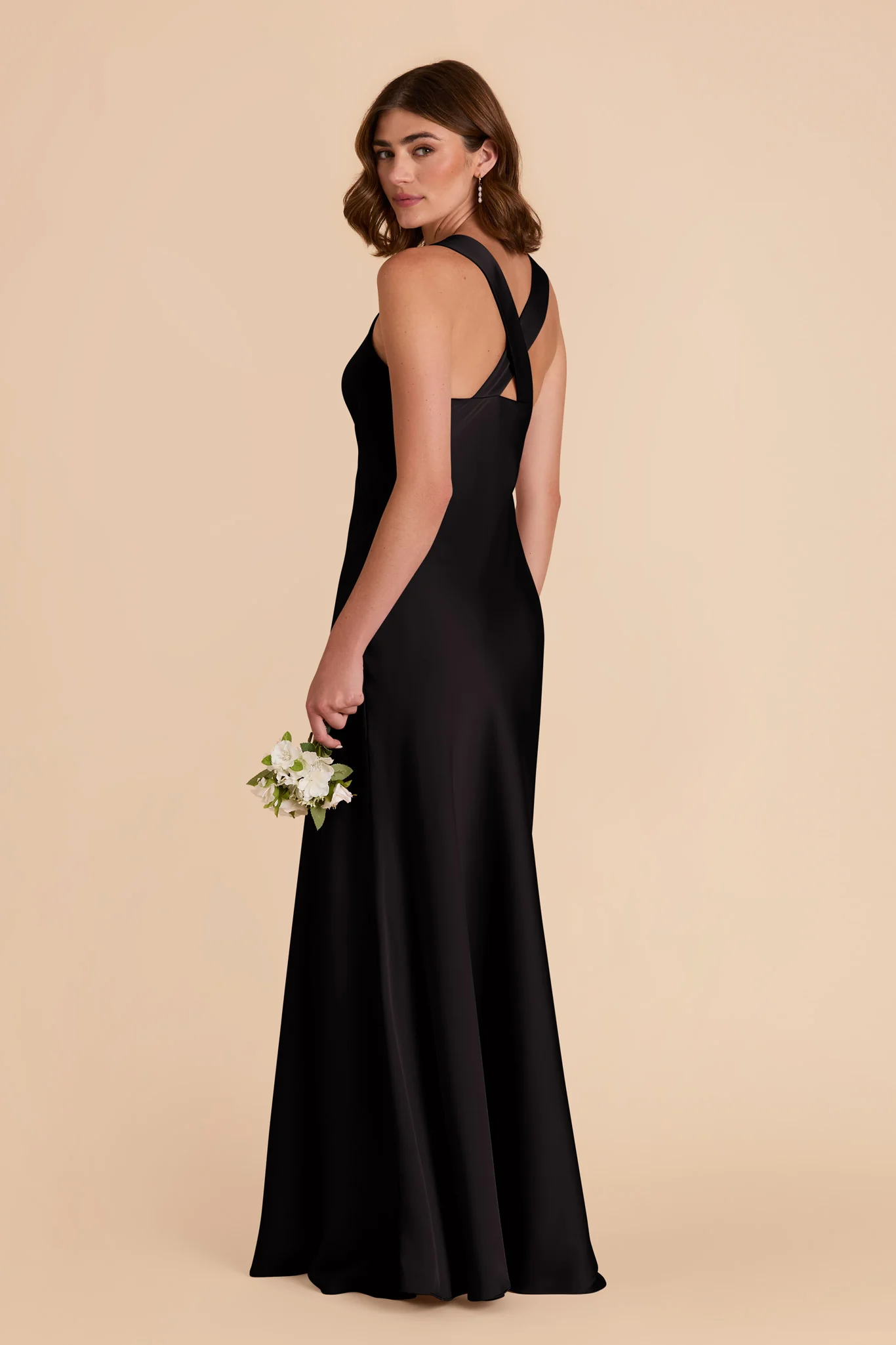 Matte Satin Black Dress - XNAUWBI