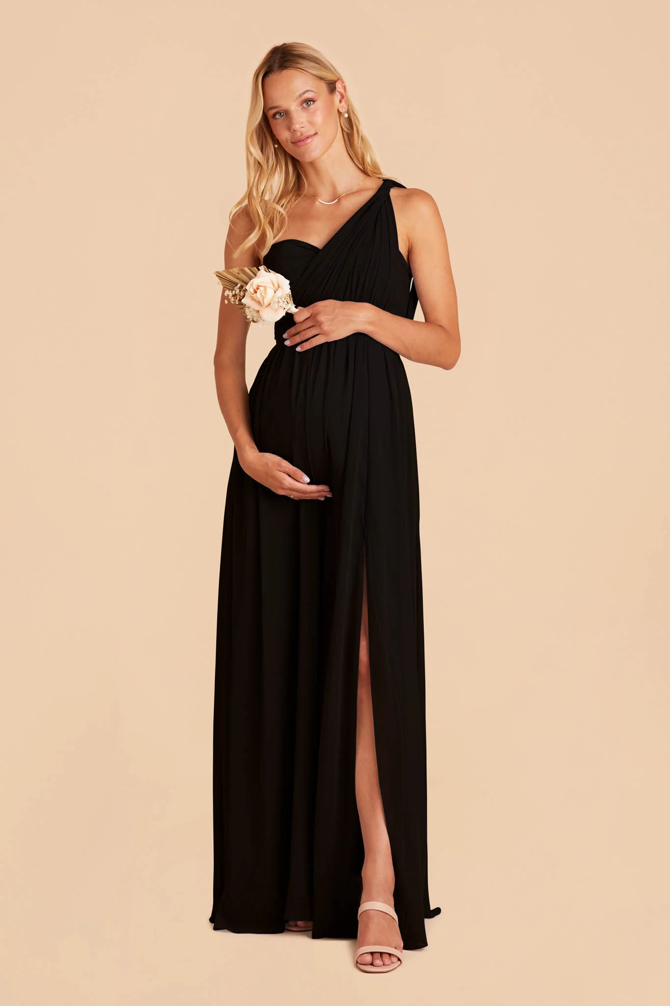 Chiffon Black Dress - XNAUWBI
